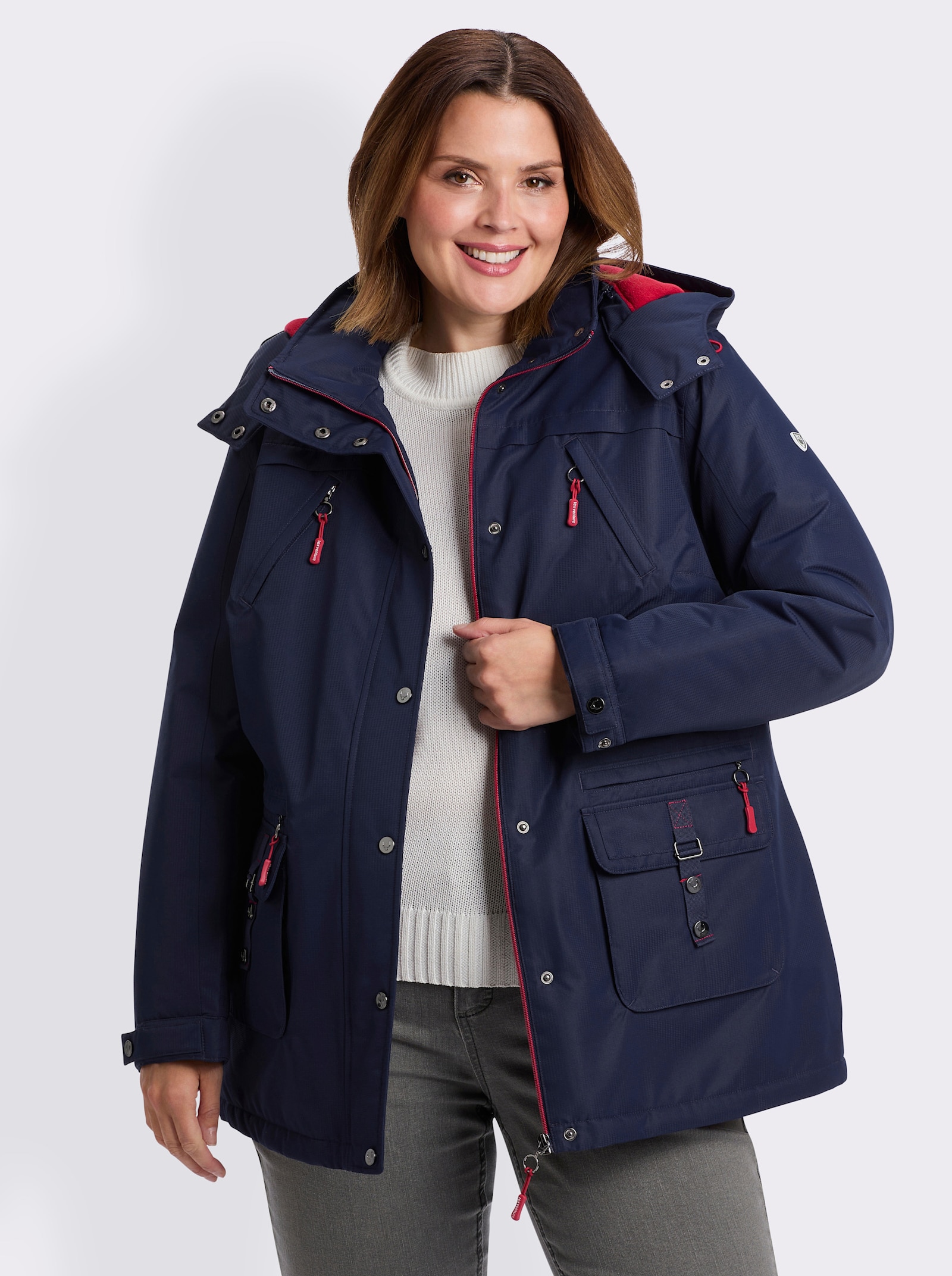 Funktionsjacke mit Texventure-Ausrüstung - marine