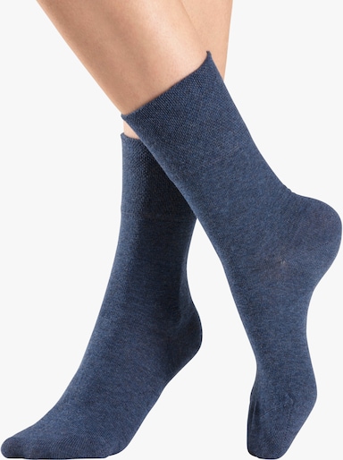 H.I.S Chaussettes - 2x jean, 2x noir, 2x gris chiné