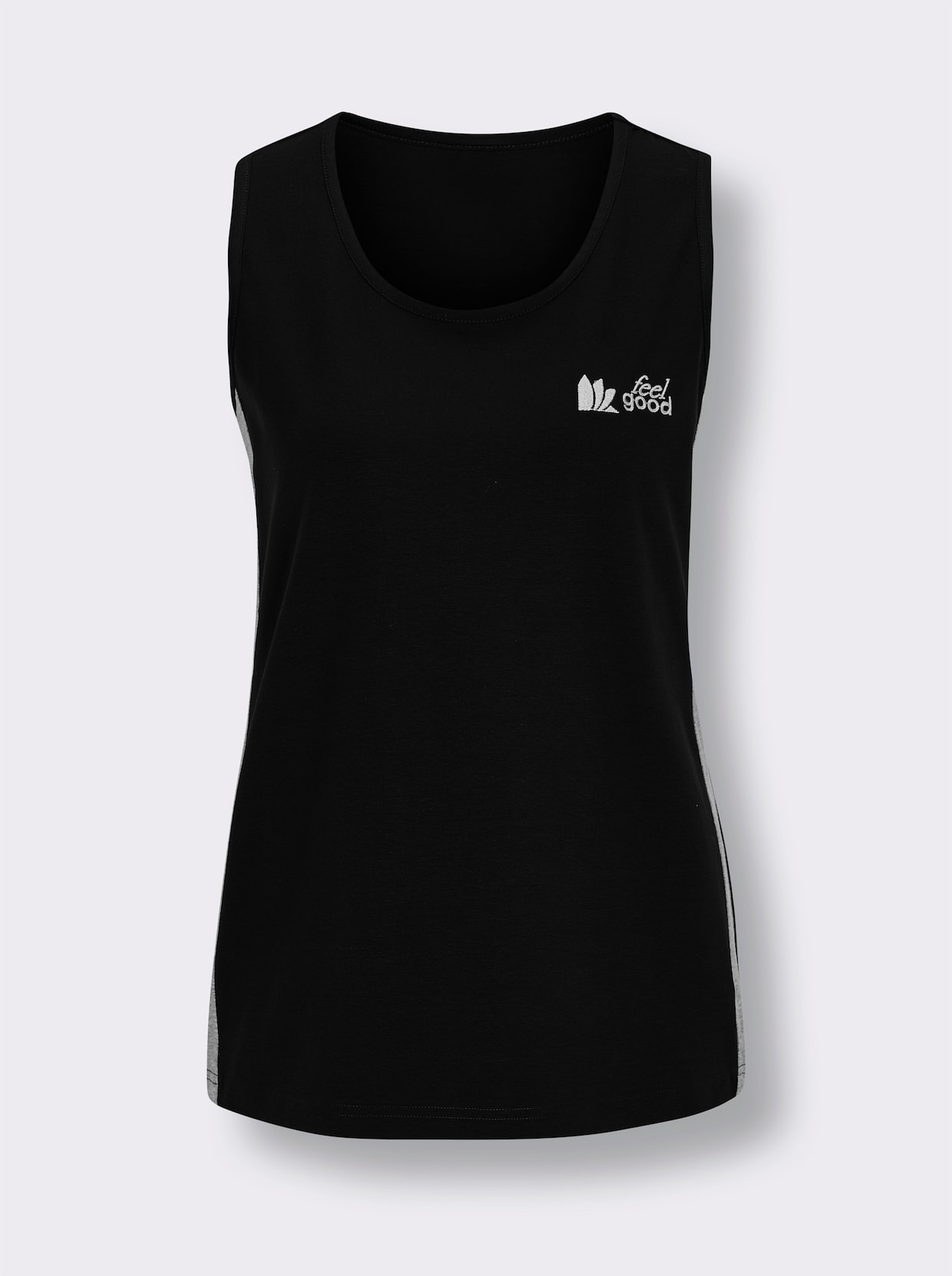 feel good Shirt - schwarz-steingrau