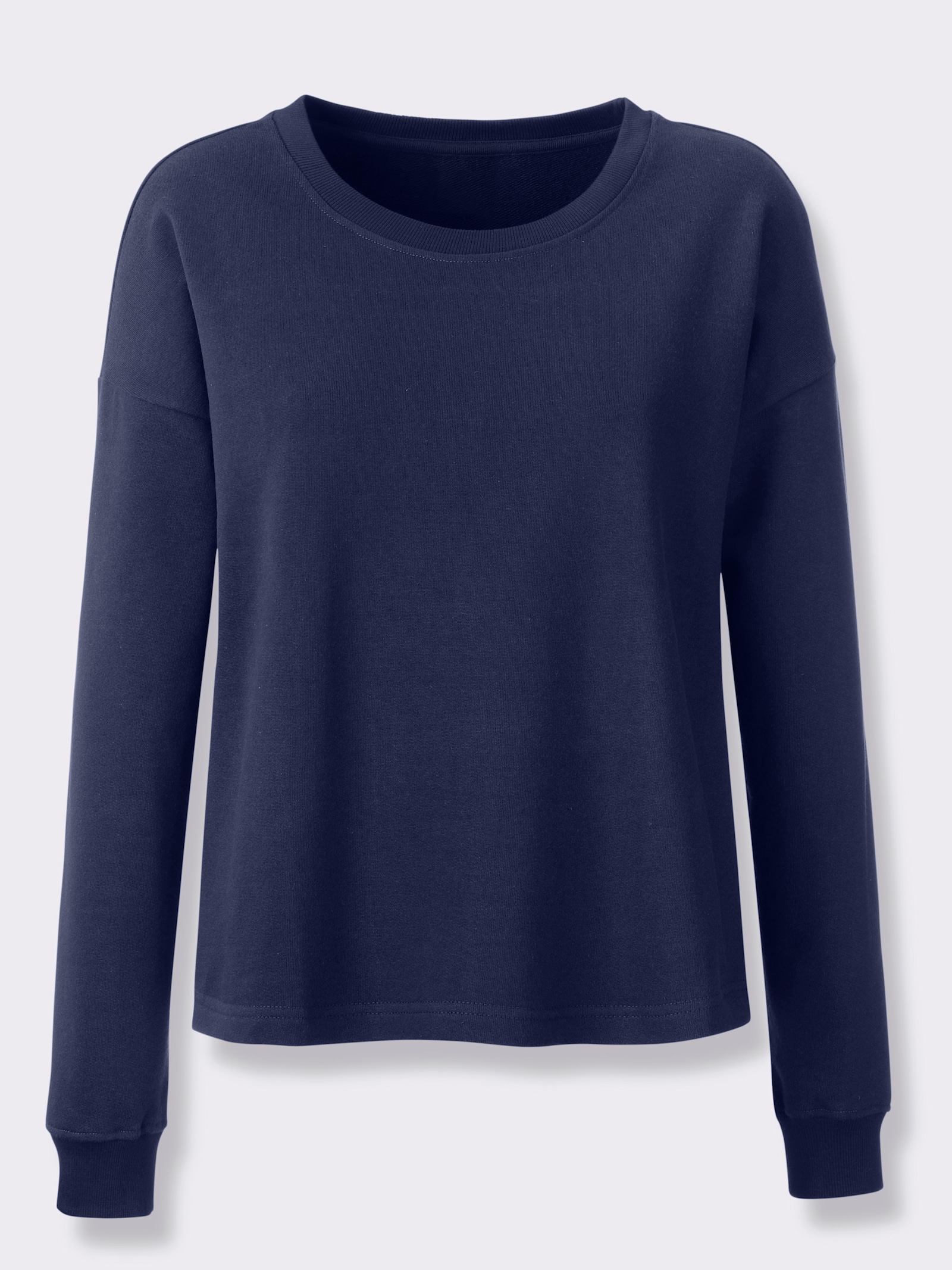 heine Sweater mit Schriftzug hinten - marine