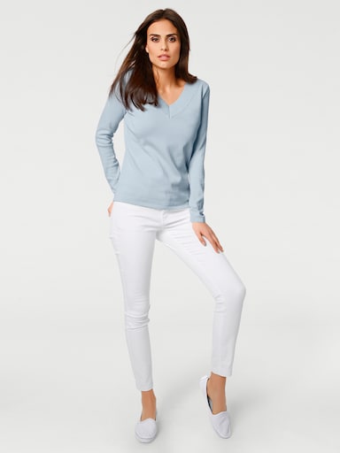 heine V-Pullover - bleu