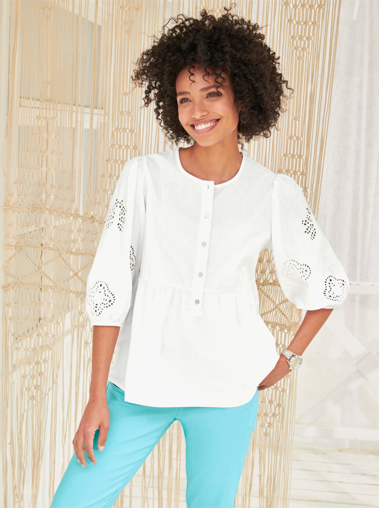 heine Katoenen blouse - ecru
