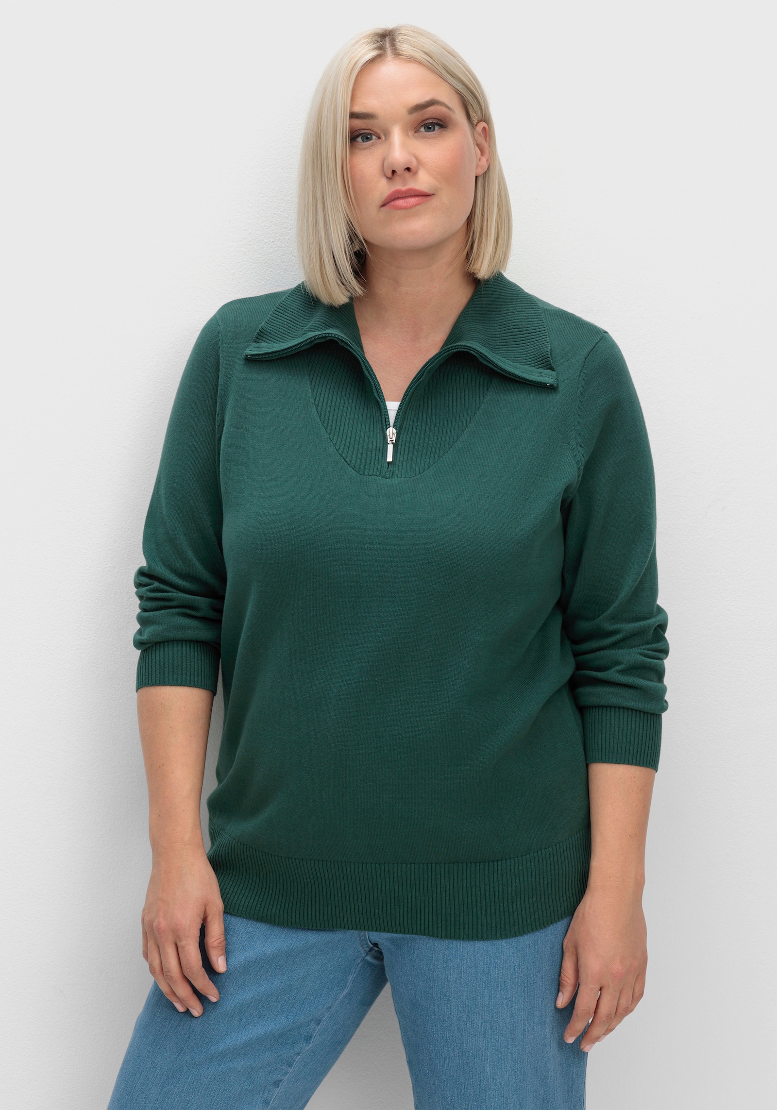 Troyer aus reiner Baumwolle - tanne