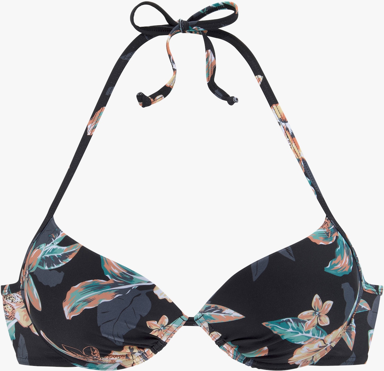Venice Beach Push-upbikinitop - zwart geprint
