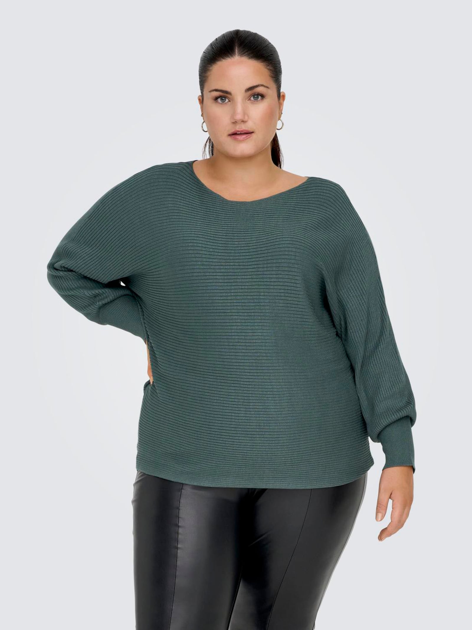 ONLY CARMAKOMA Strickpullover - balsam green