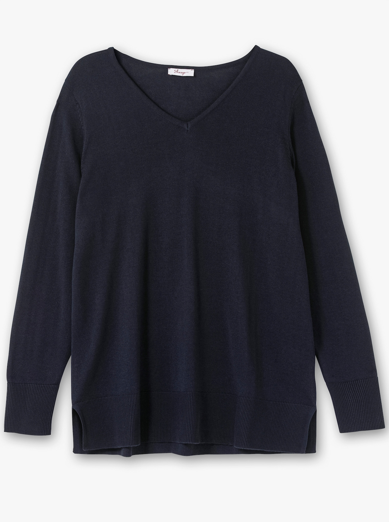 sheego Tricotvest - diepblauw