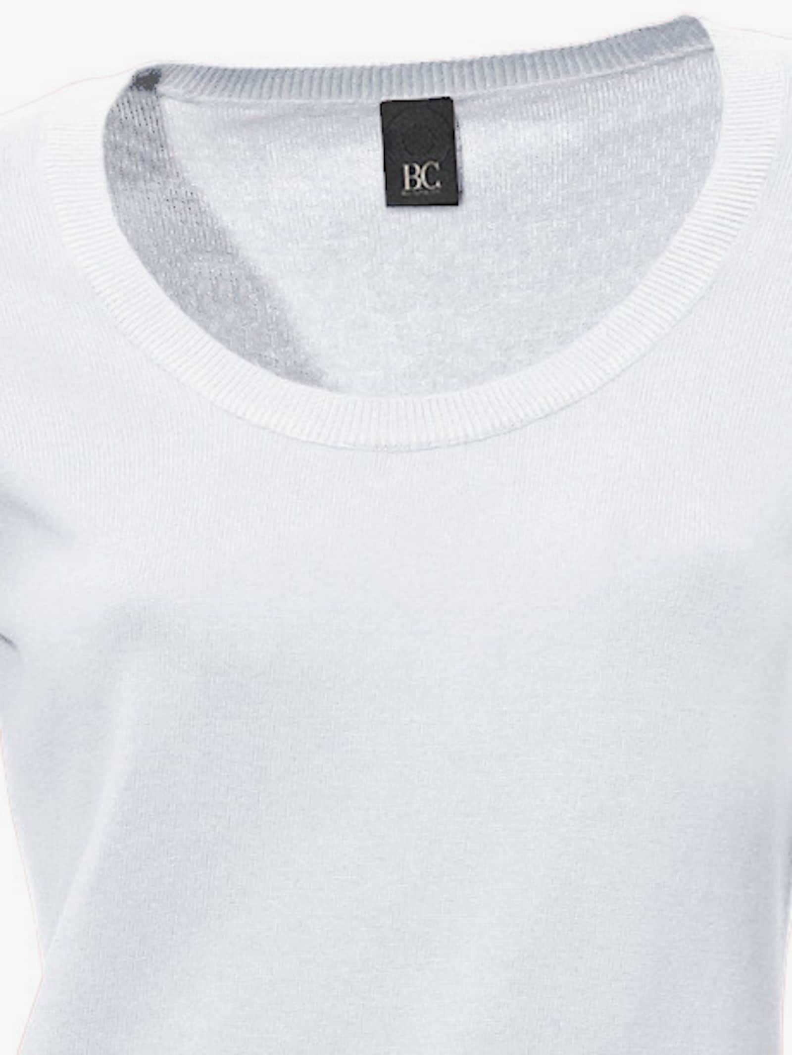 heine Rundhalspullover aus Feinstrick - weiss