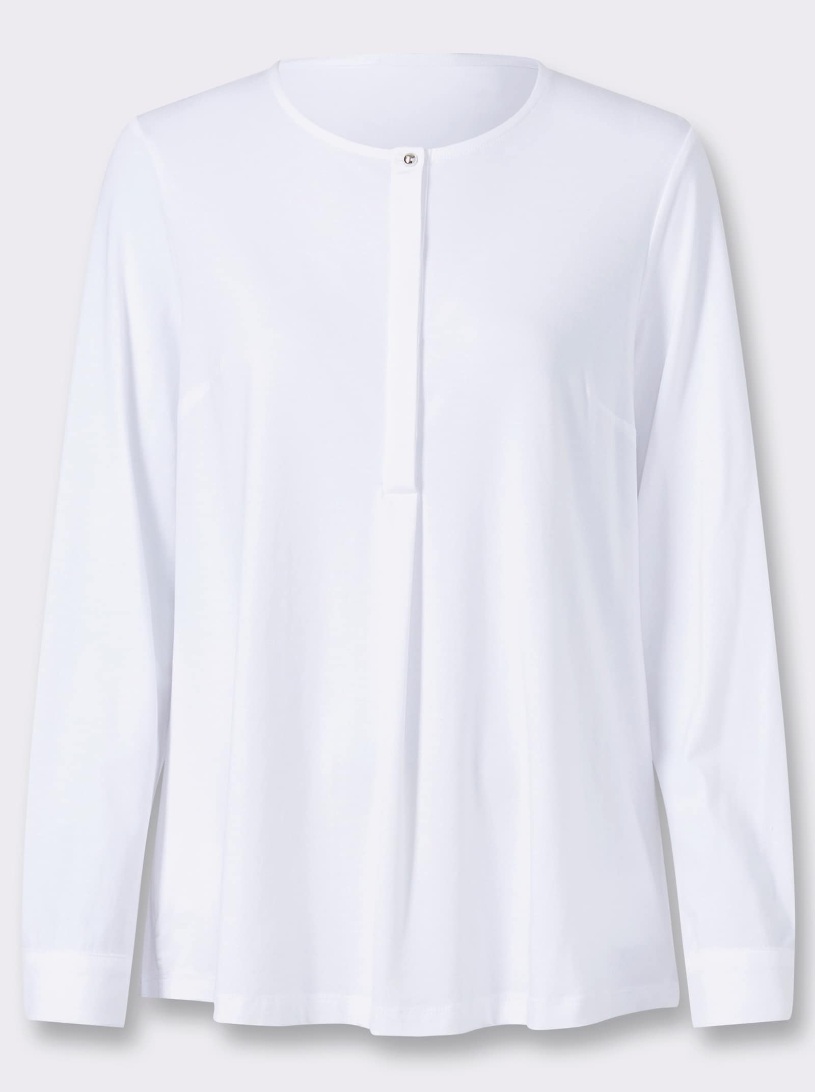 heine Langarmshirt mit Plisseefalten hinten - ecru