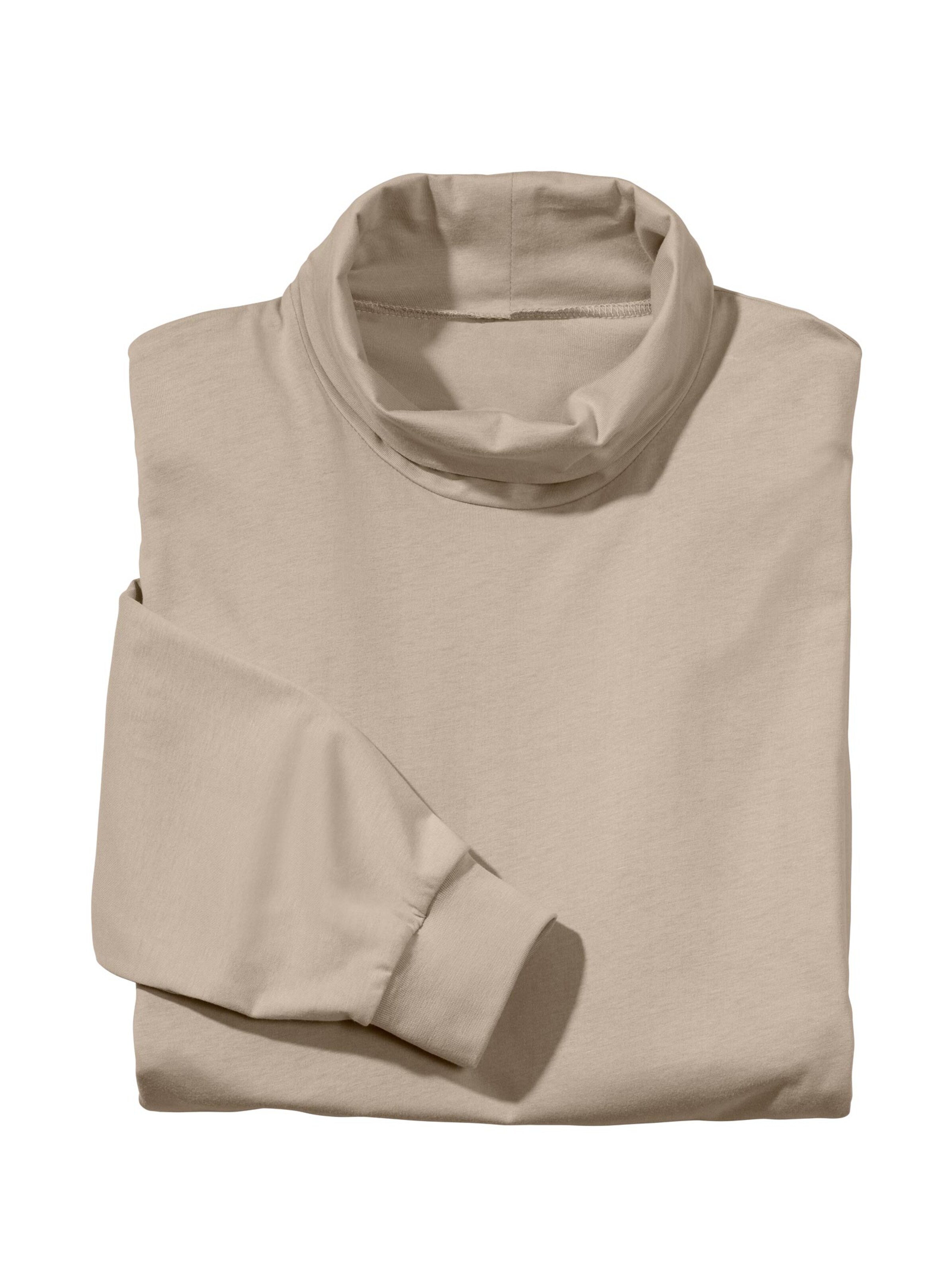 Rollkragen-Shirt - beige
