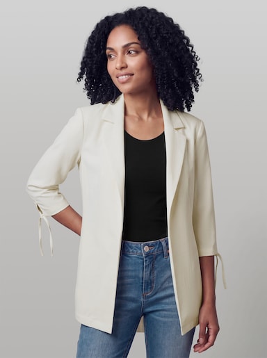 heine Blazer mit Halbarm - ecru