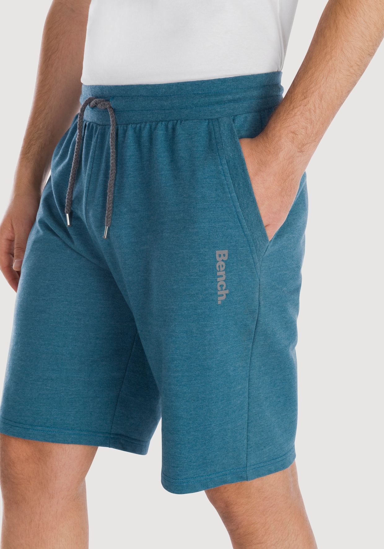Sweatshorts - petrol-meliert