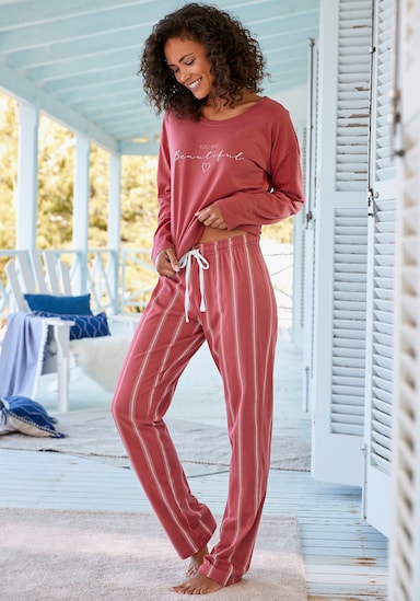 Vivance Dreams Pyjama - rot-gestreift