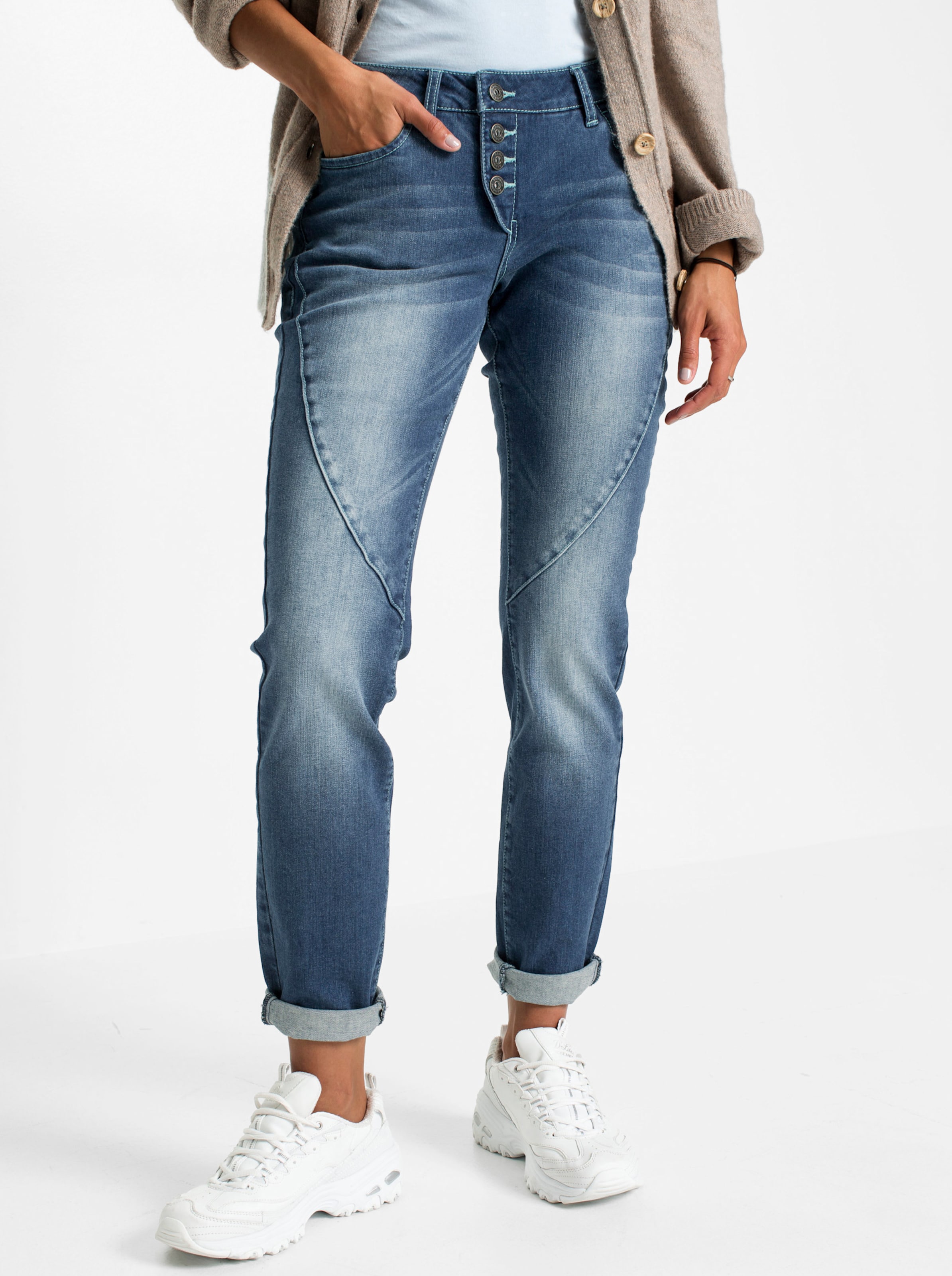 Inspirationen Damen Blau Stone Washed Bequeme Jeans 1 Stk. von Baur - Bild 3