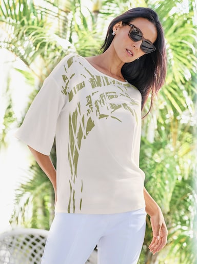 heine Oversize-Shirt mit Palmenprint - ecru-schilf-bedruckt