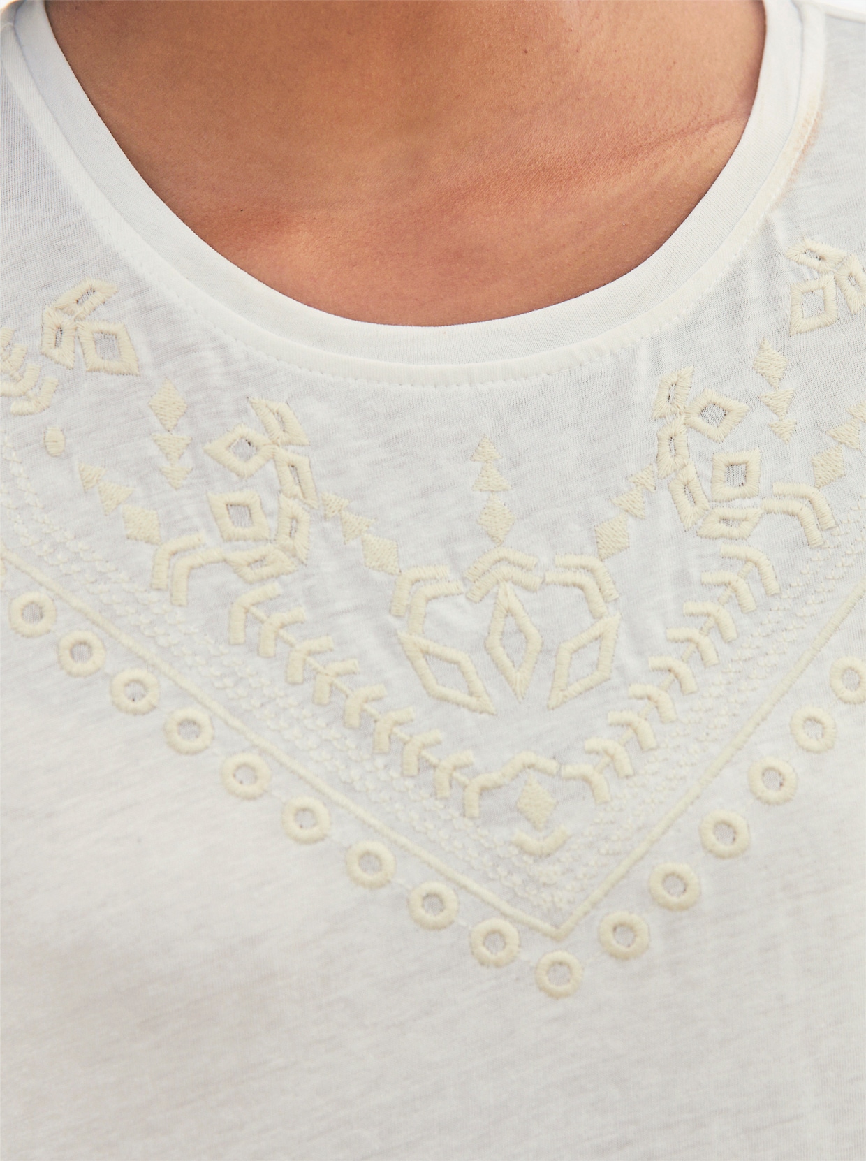 heine Shirt met ronde hals - ecru