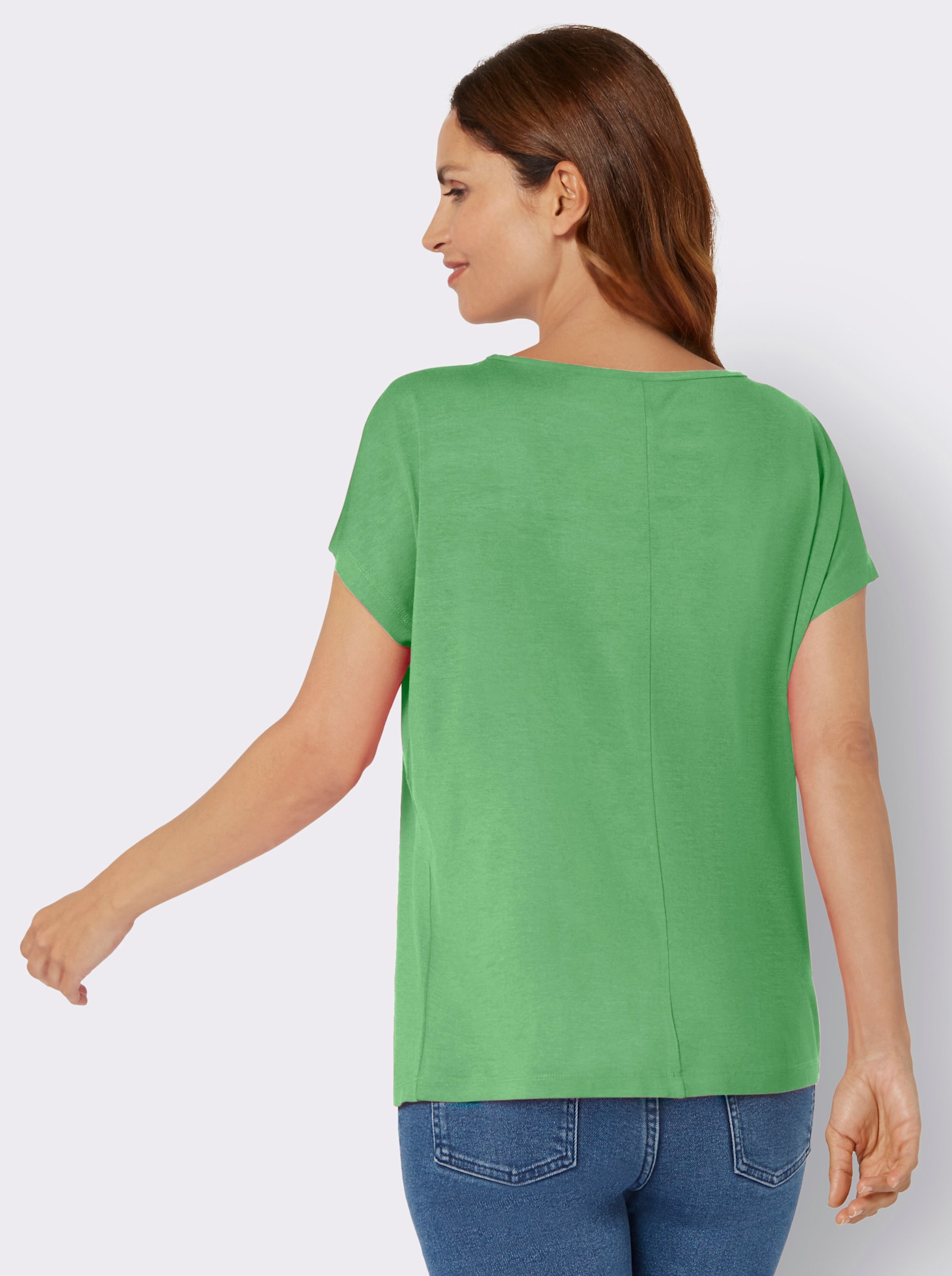 Shirt met korte mouwen en boothals - appel