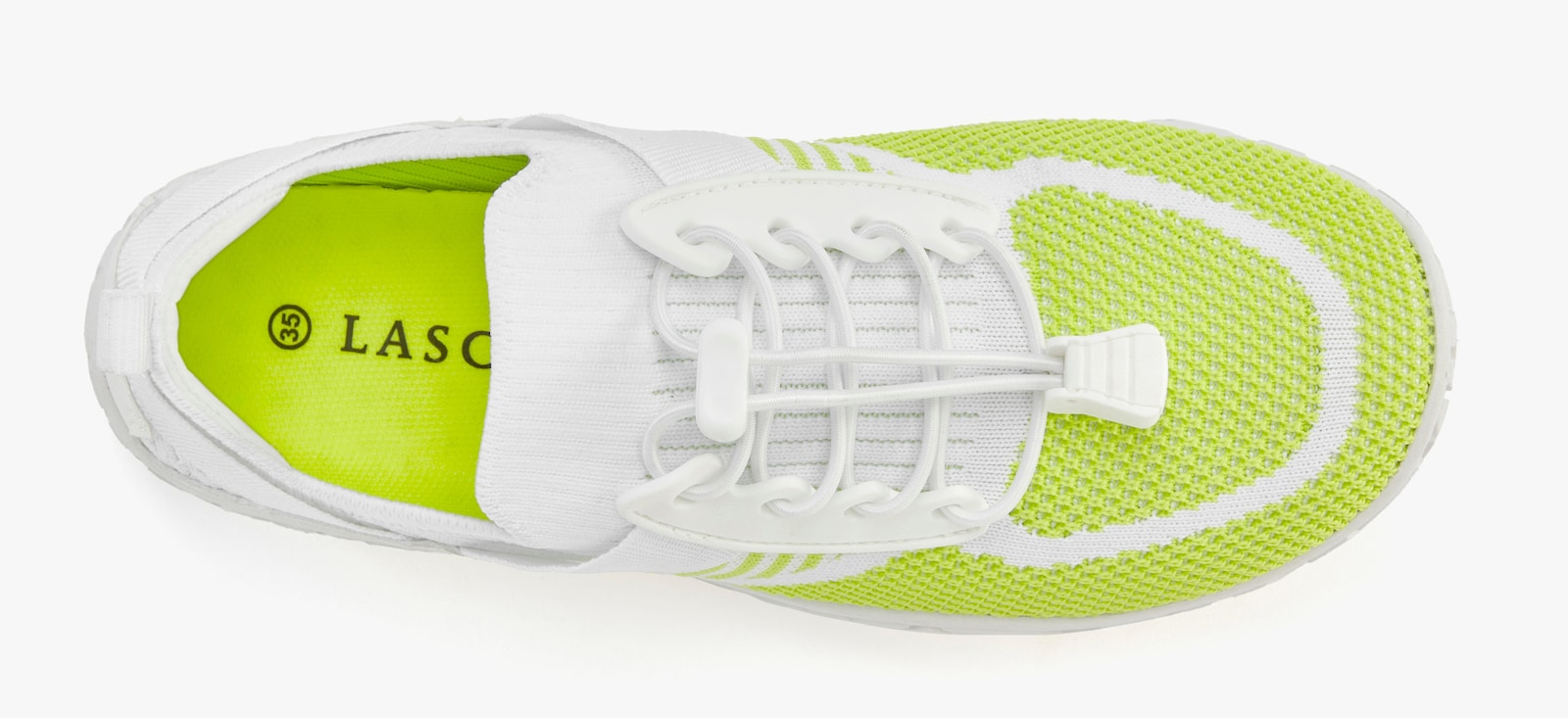LASCANA Sneaker - weiß/lime
