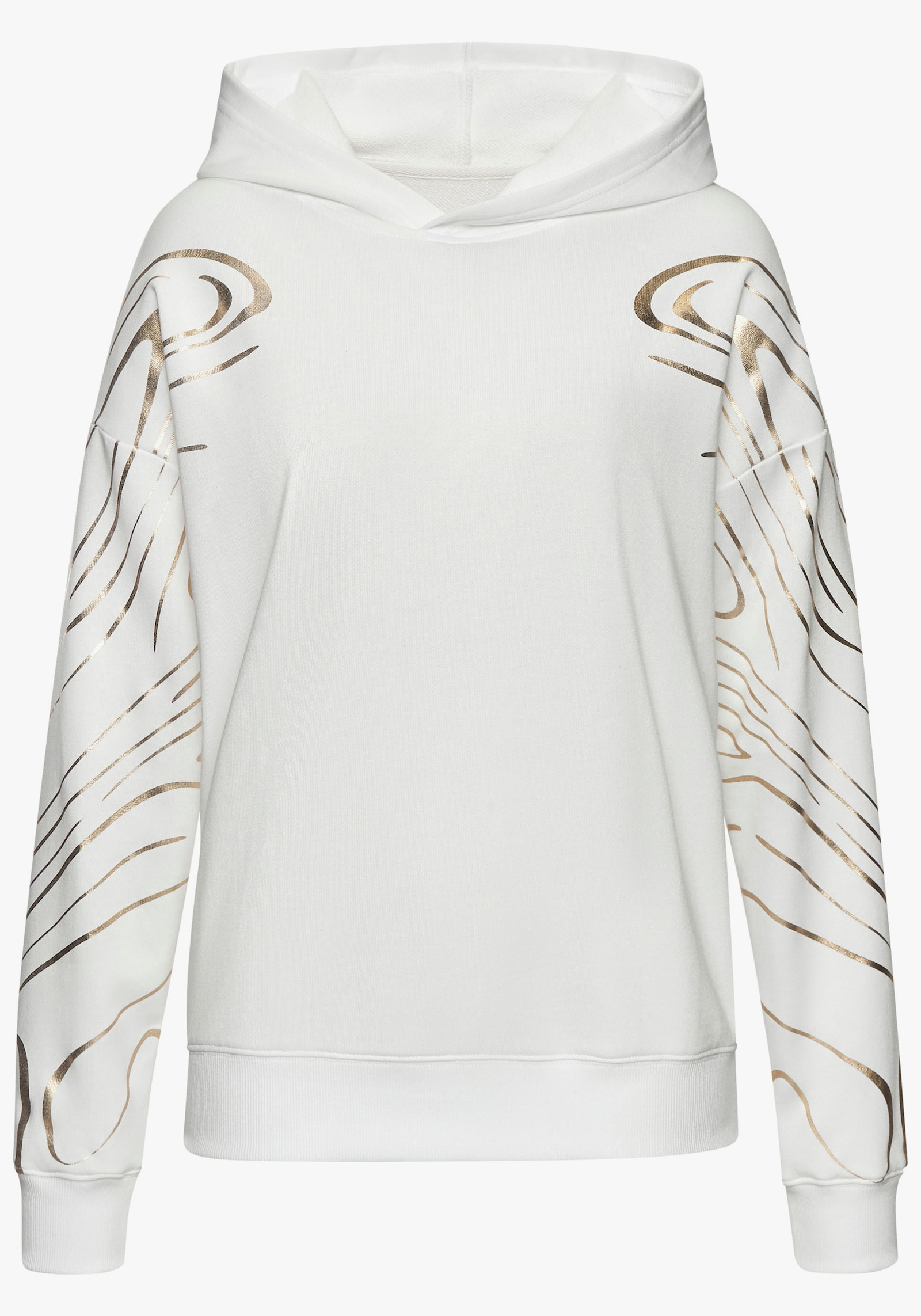 LASCANA ACTIVE Hoodie - weiss, gold