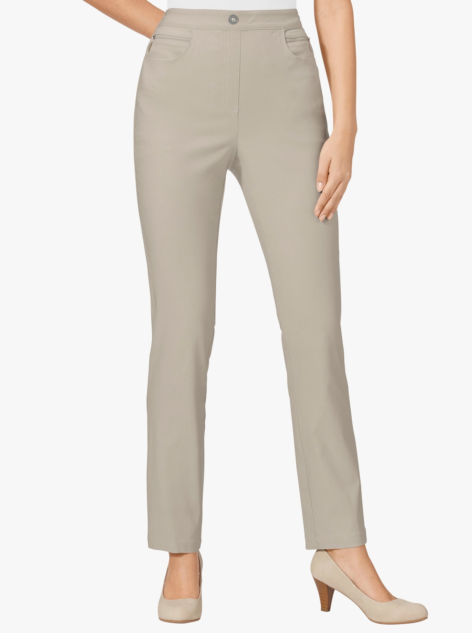 Bengalinhose mit Zierreißverschlüssen - sand