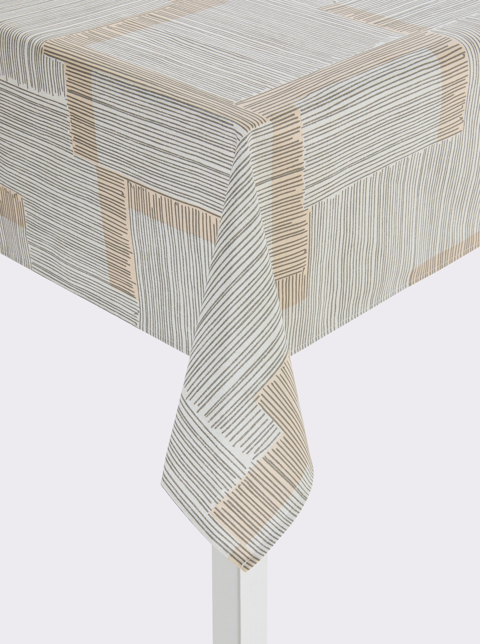 Tischdecke - sand-weiss-bedruckt
