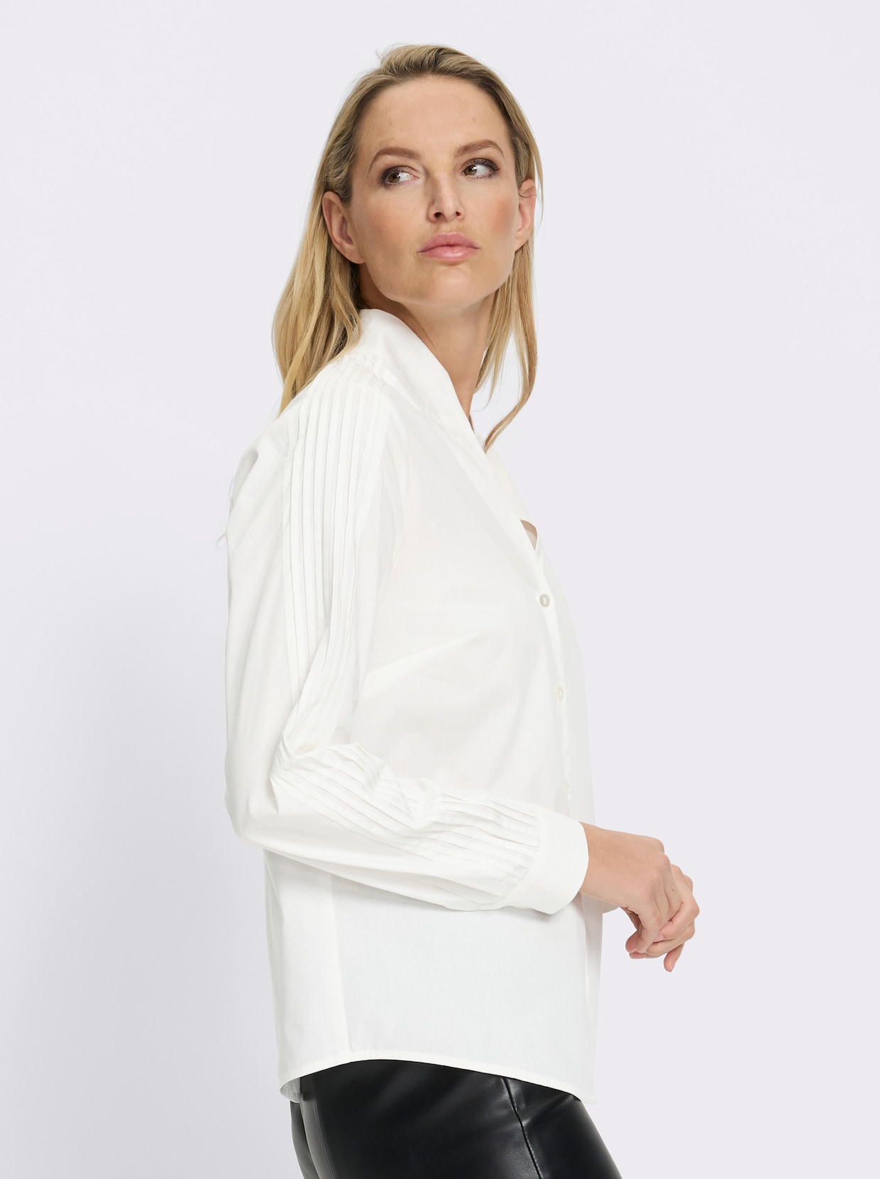 heine Langarm-Bluse - ecru