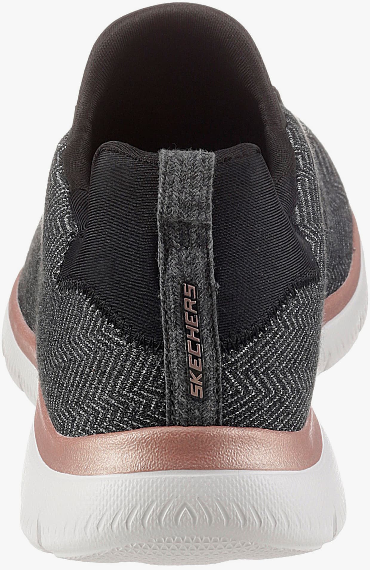 Skechers Slip-on sneaker - zwart gemêleerd