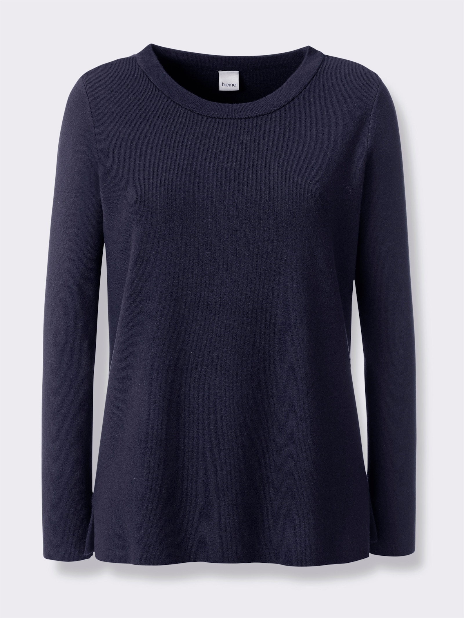 heine Pullover mit Seitenschlitzen - marine