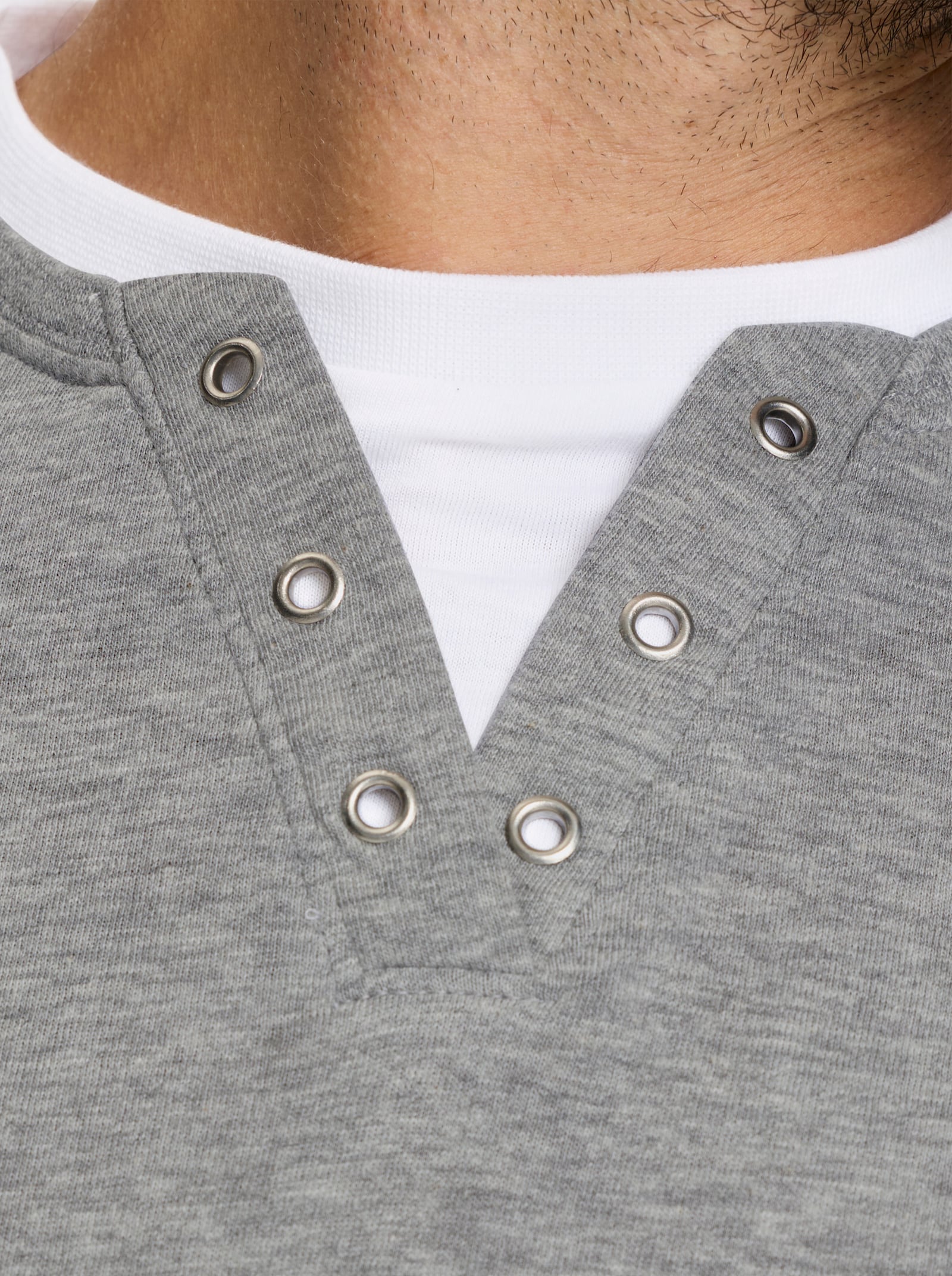 Kurzarmshirt im Doppelpack - grau-meliert + bordeaux