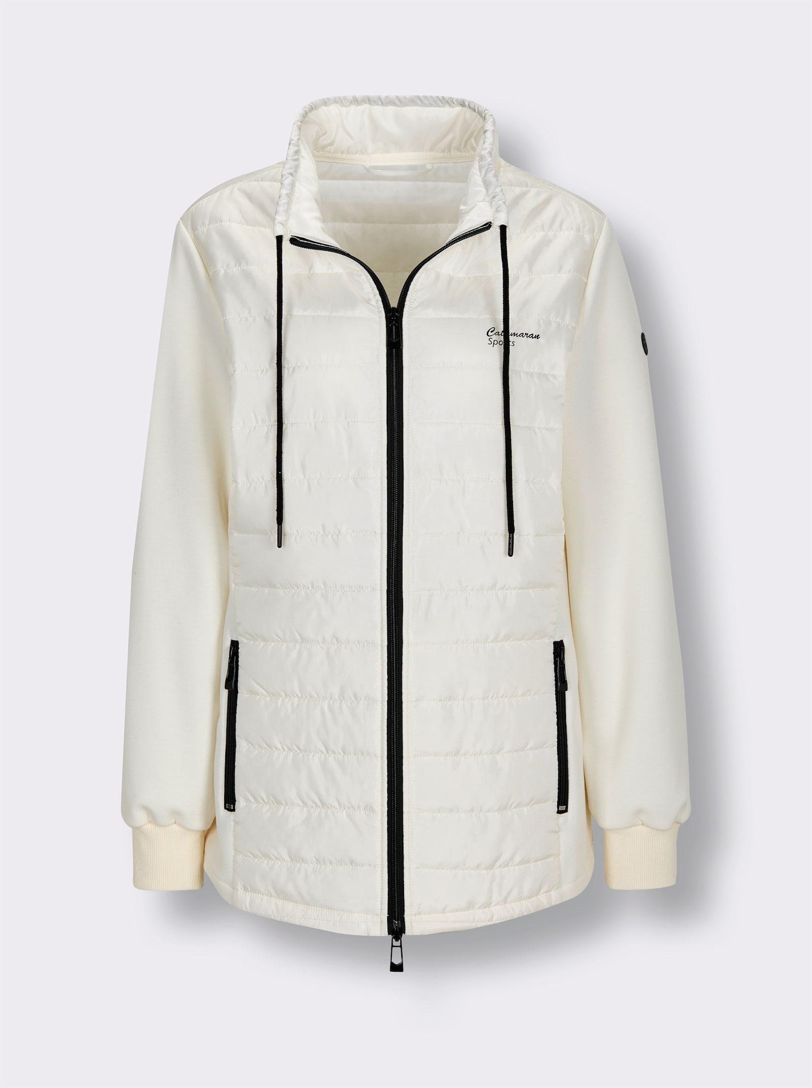 Catamaran Steppjacke im Material-Mix - champagner