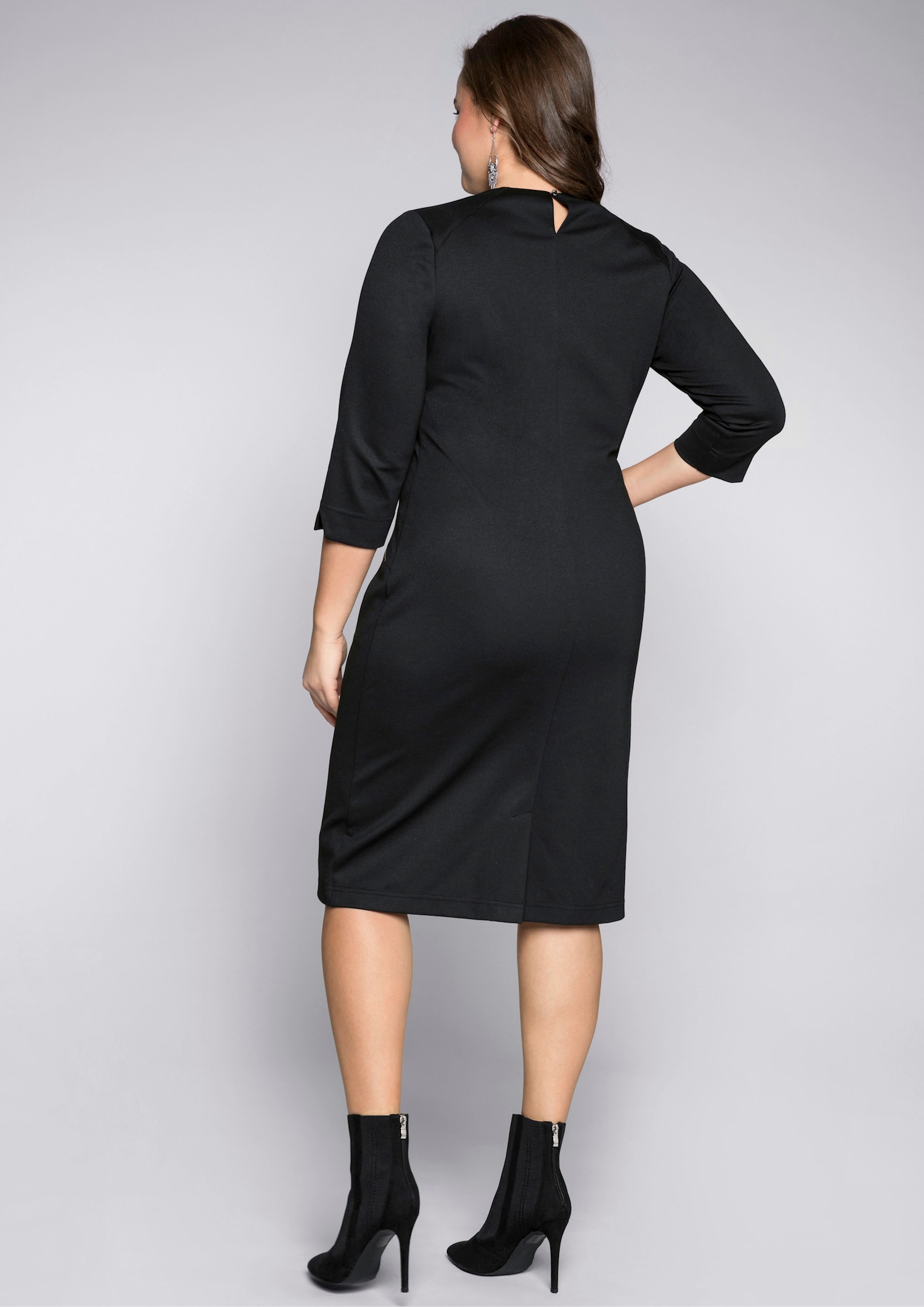 sheego Etuikleid in Milano-Qualität - schwarz