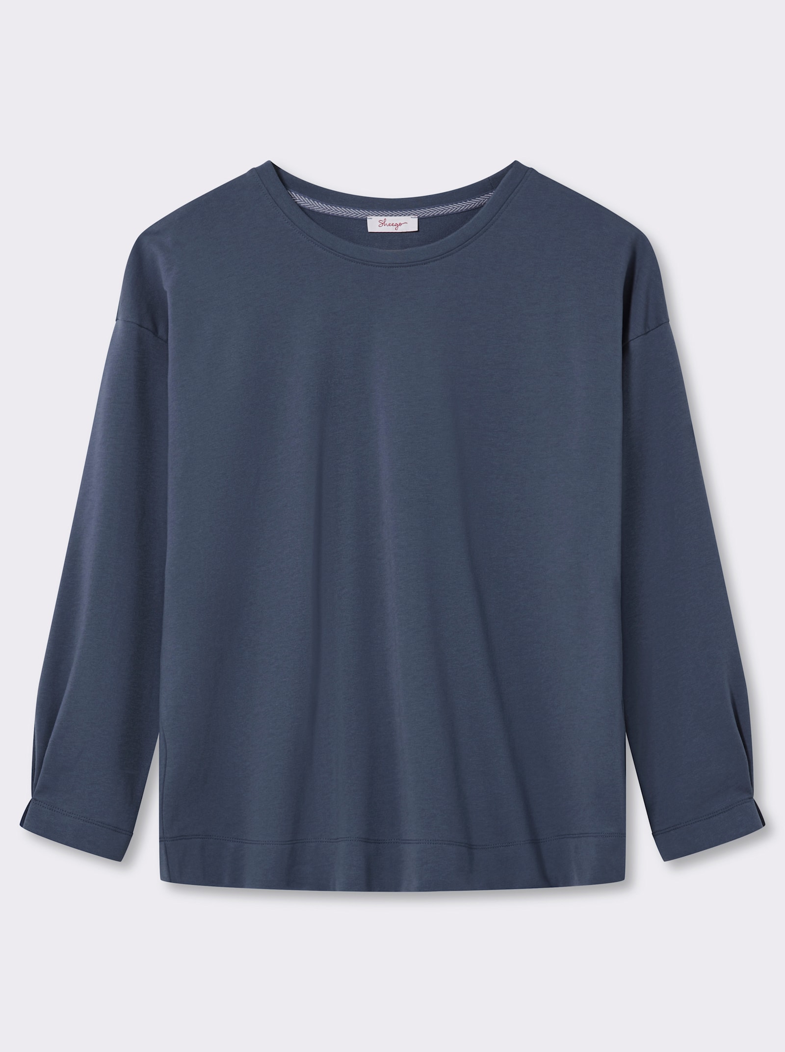 sheego Sweatshirt in Oversize-Form - rauchblau