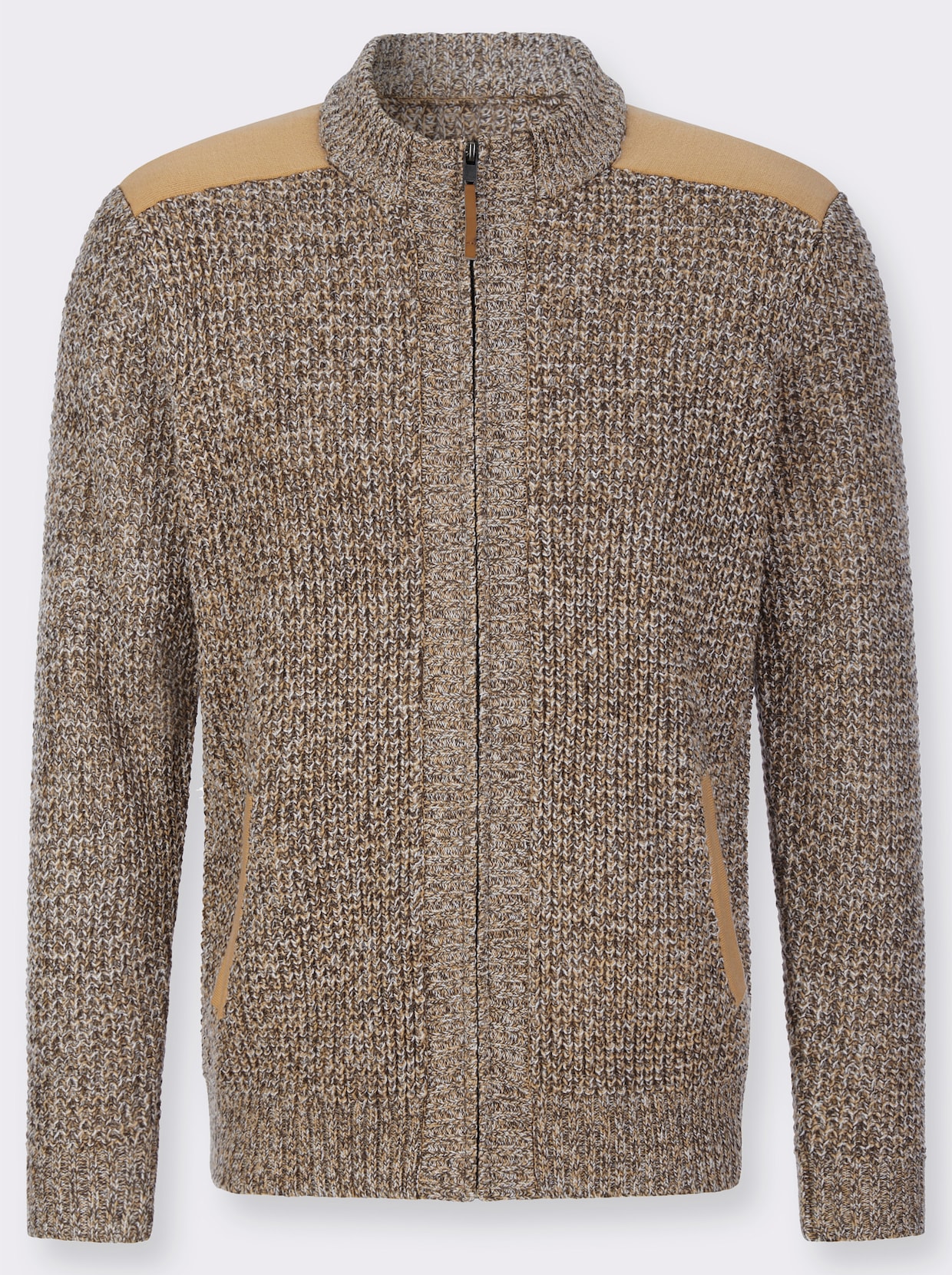 Strickjacke - schoko-meliert
