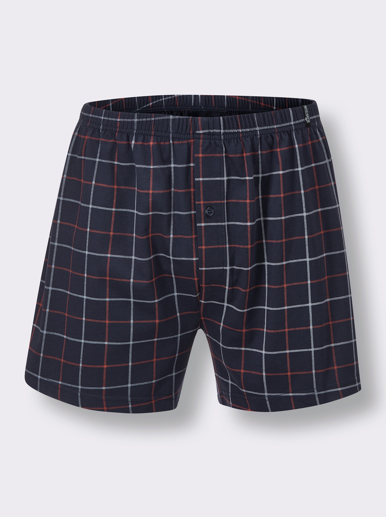 KINGsCLUB Boxershorts - marine-gestreift + marine + marine-kariert