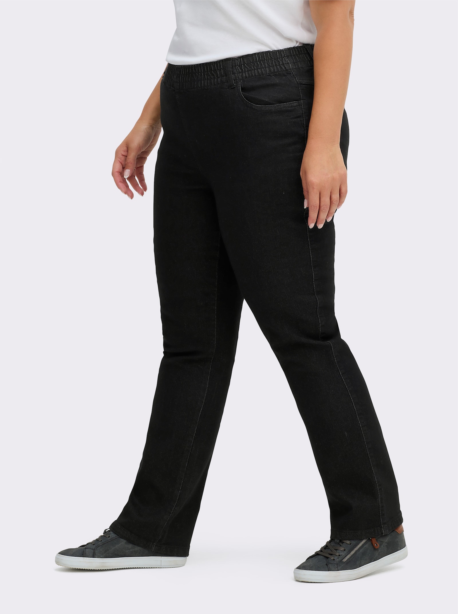 Jeans in Stretch-Qualität - blue-bleached + black denim