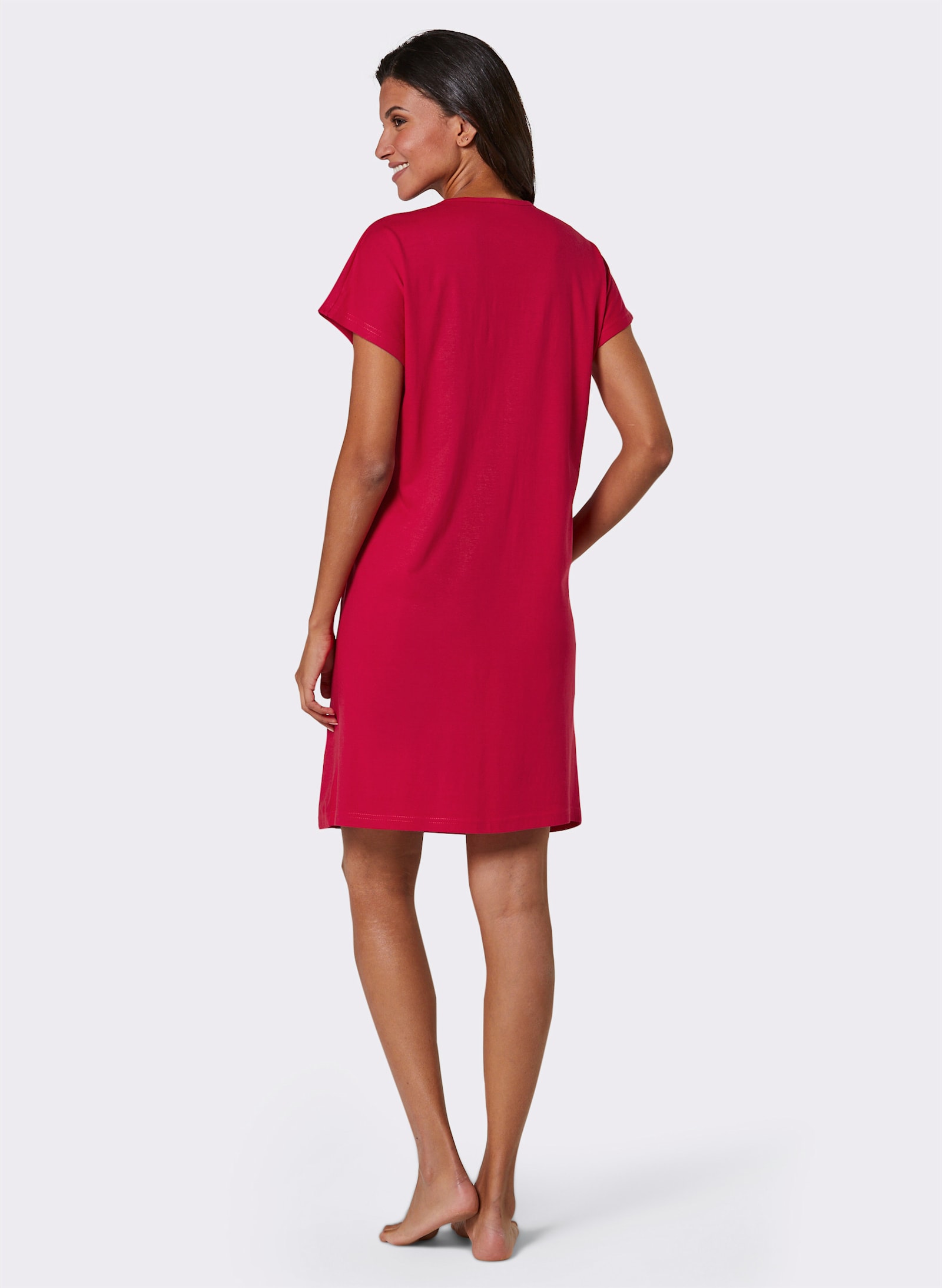 wäschepur Sleepshirts in Oversize-Form - rot + dunkelblau