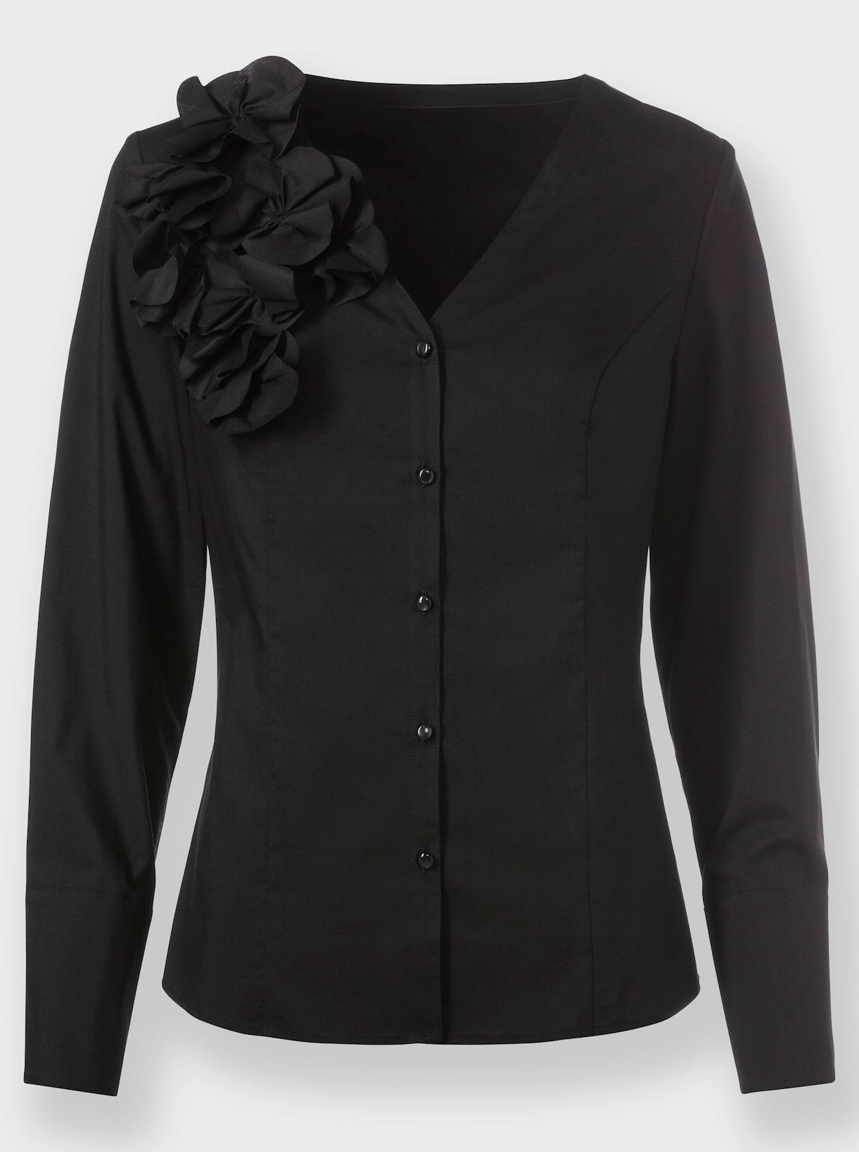 heine Blouse met lange mouwen - zwart