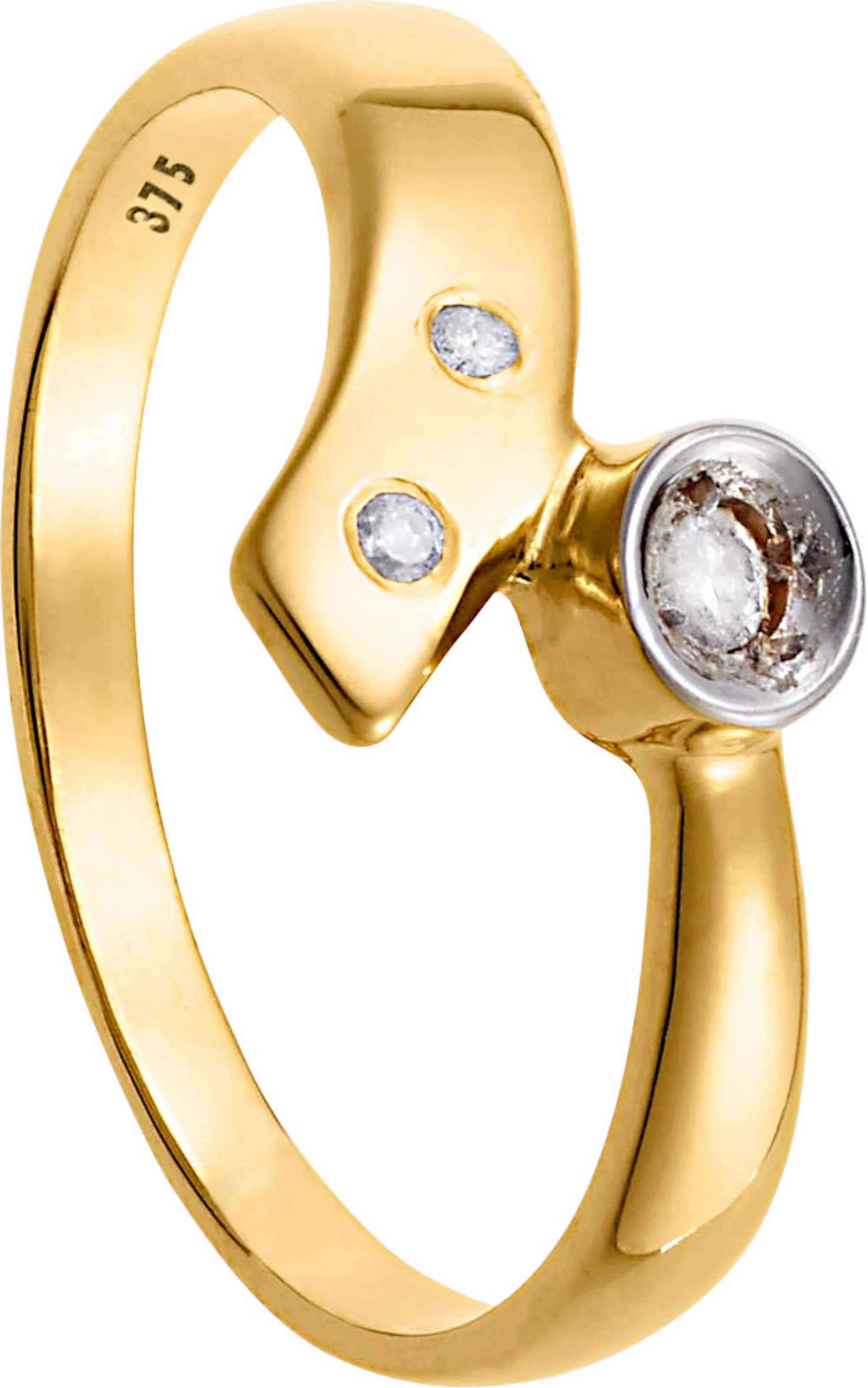 Eine Kleine günstig Kaufen-Ring in Gelbgold 375 von heine. Ring in Gelbgold 375 von heine <![CDATA[Ein echter Schatz: Ring mit einem großen Brillant und 2 kleinen Brillanten (weiß/P2-3). Aus 375er Gelbgold, teilweise rhodiniert.]]>. 