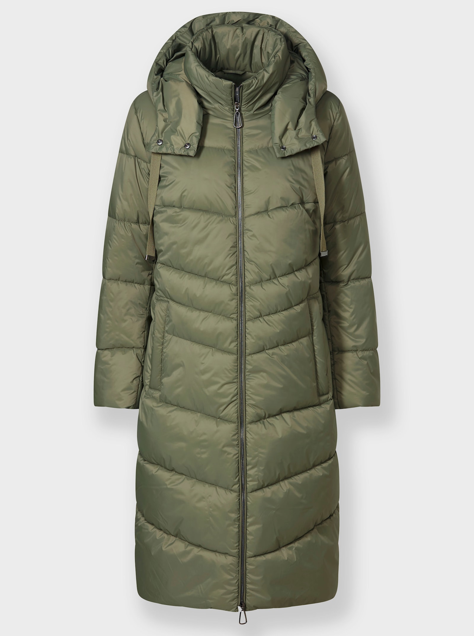 heine Steppmantel abnehmbare Kapuze - khaki