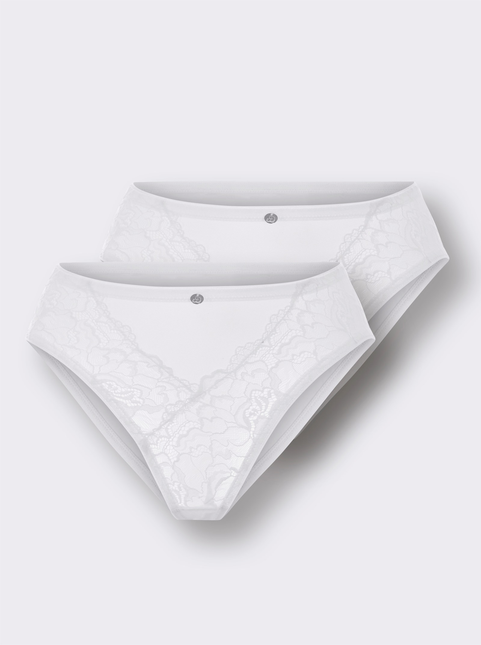 wäschepur Jazzpants met kantinzet - wit