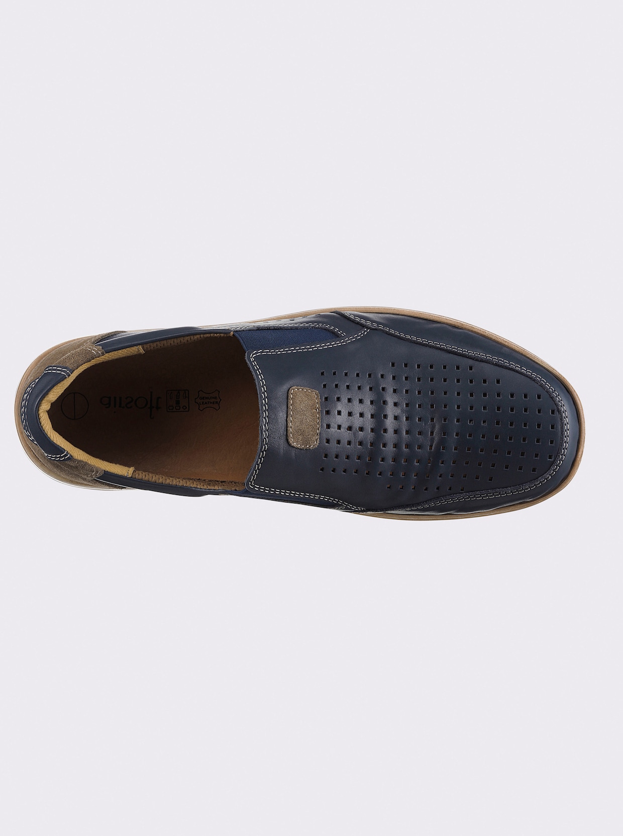 airsoft comfort+ Slipper mit Perforation - marine