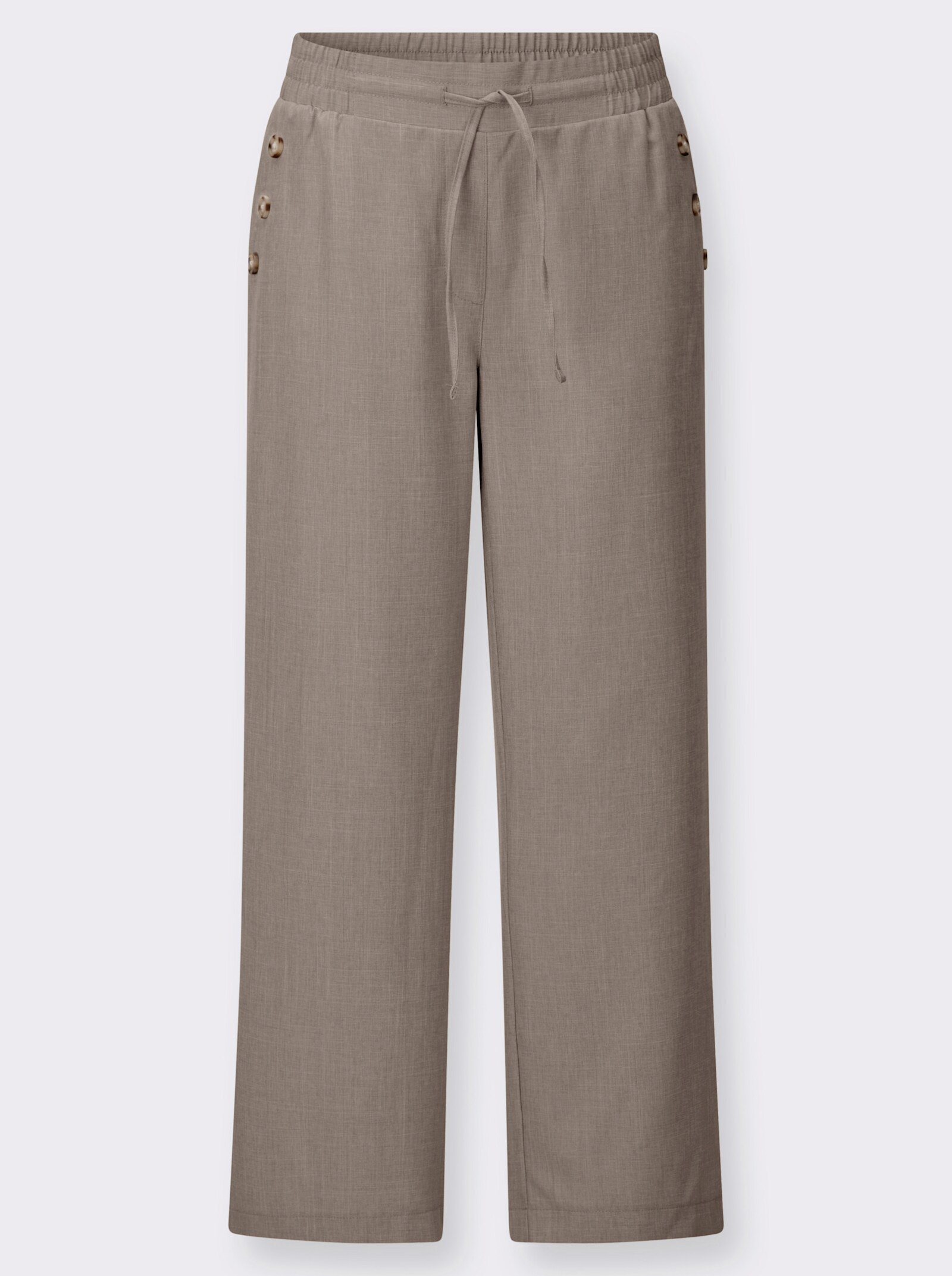 Culotte mit Knöpfen in Holz-Optik - taupe