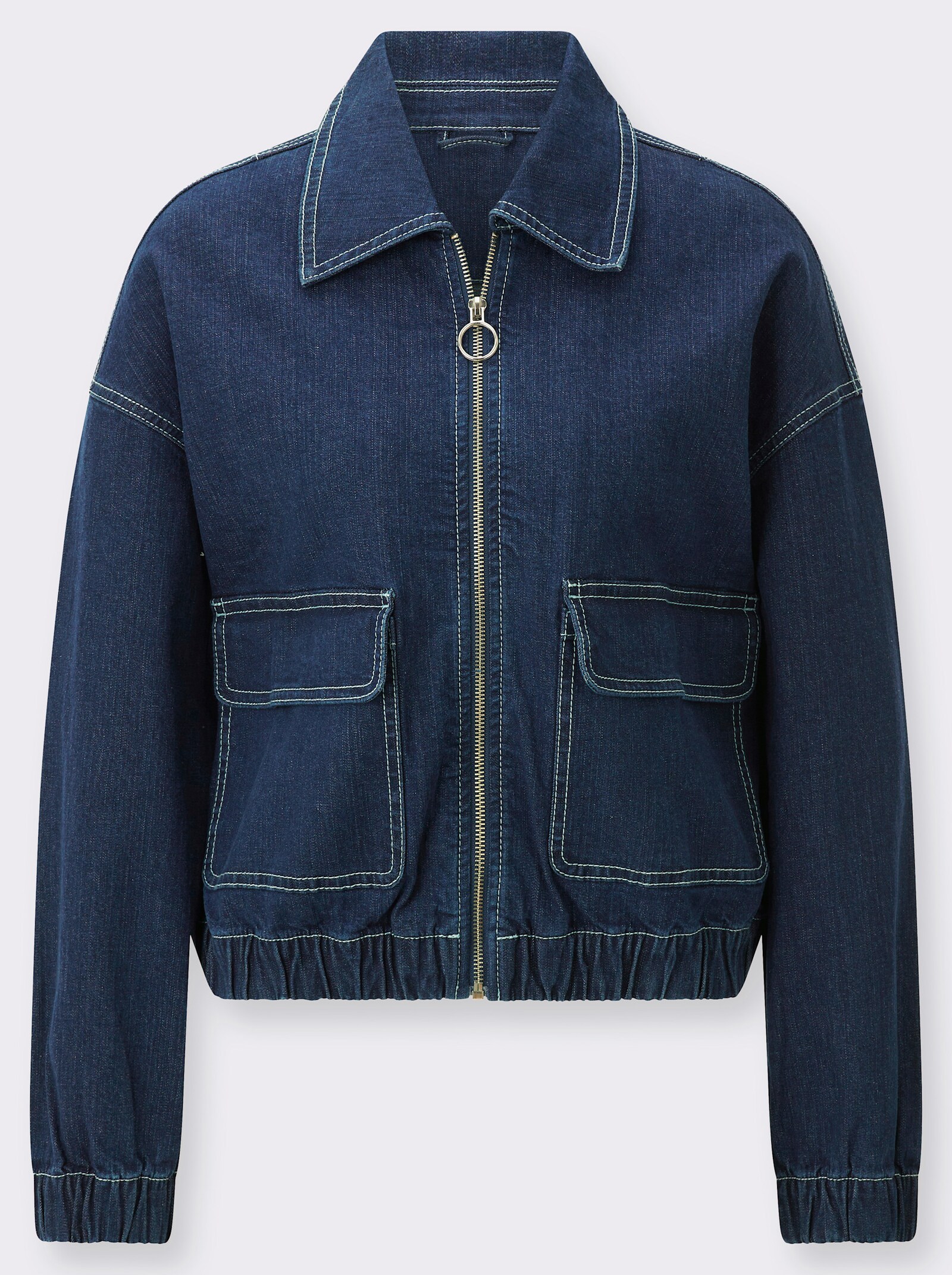 Jeansjacke mit Stretch-Anteil - blue-stone-washed