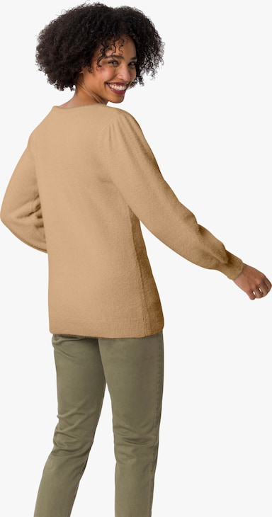 heine Langarm-Pullover - camel