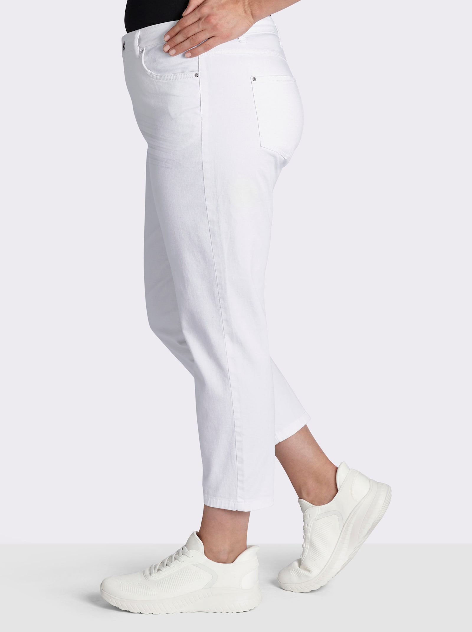 7/8-Jeans mit Stretch-Anteil - wollweiß