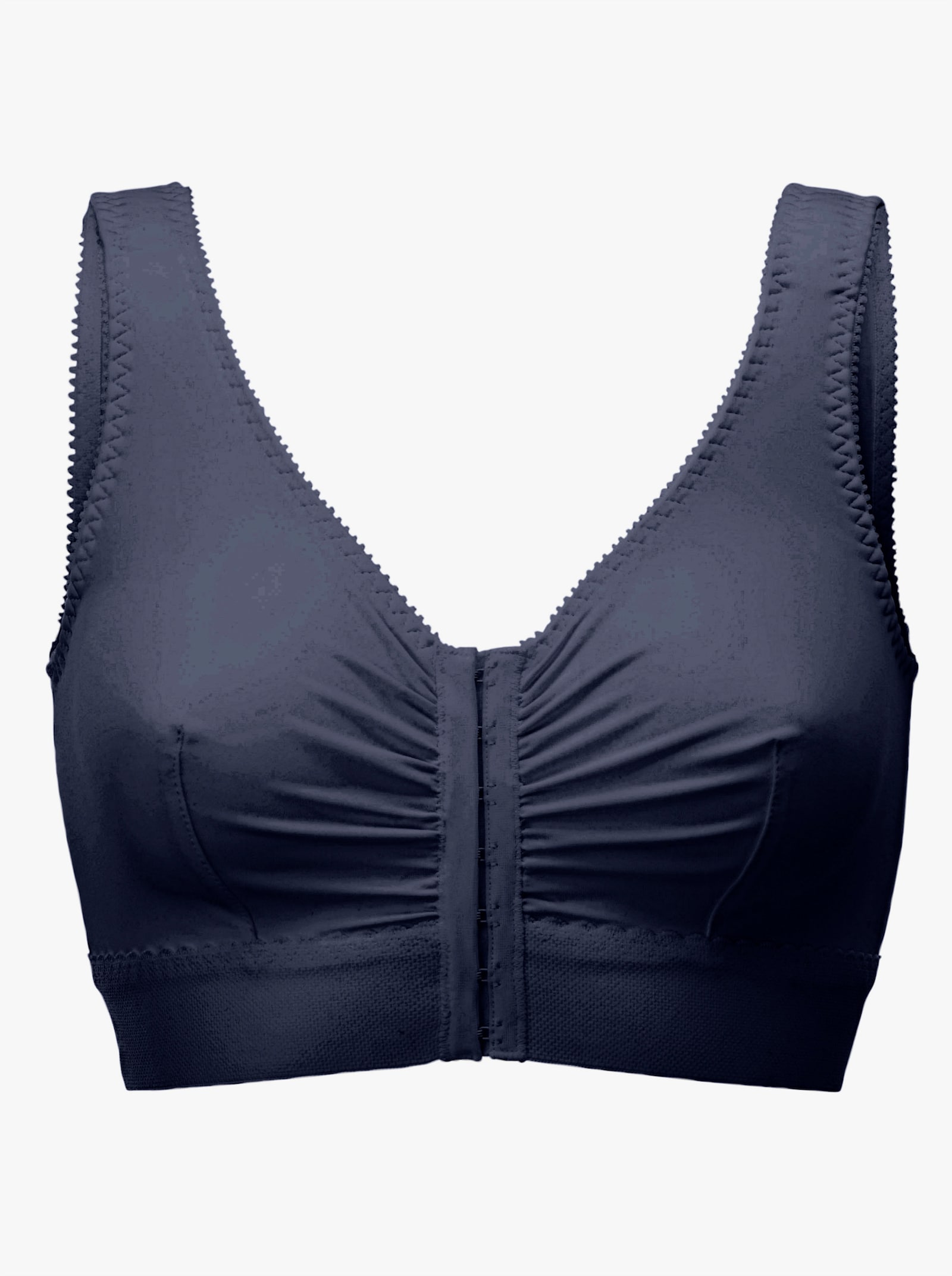wäschepur Vorderverschluss-BH ohne Bügel mit breitem Unterbrustband - marine