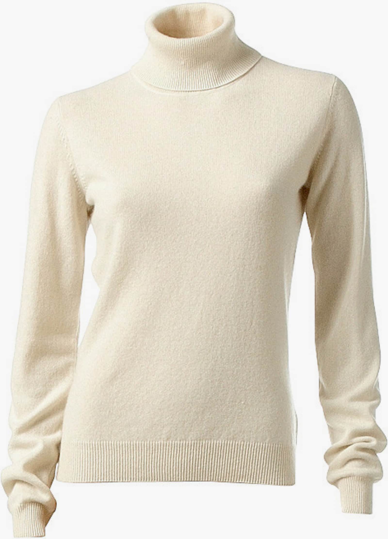 heine Kaschmirpullover mit Rollkragen - wollweiß