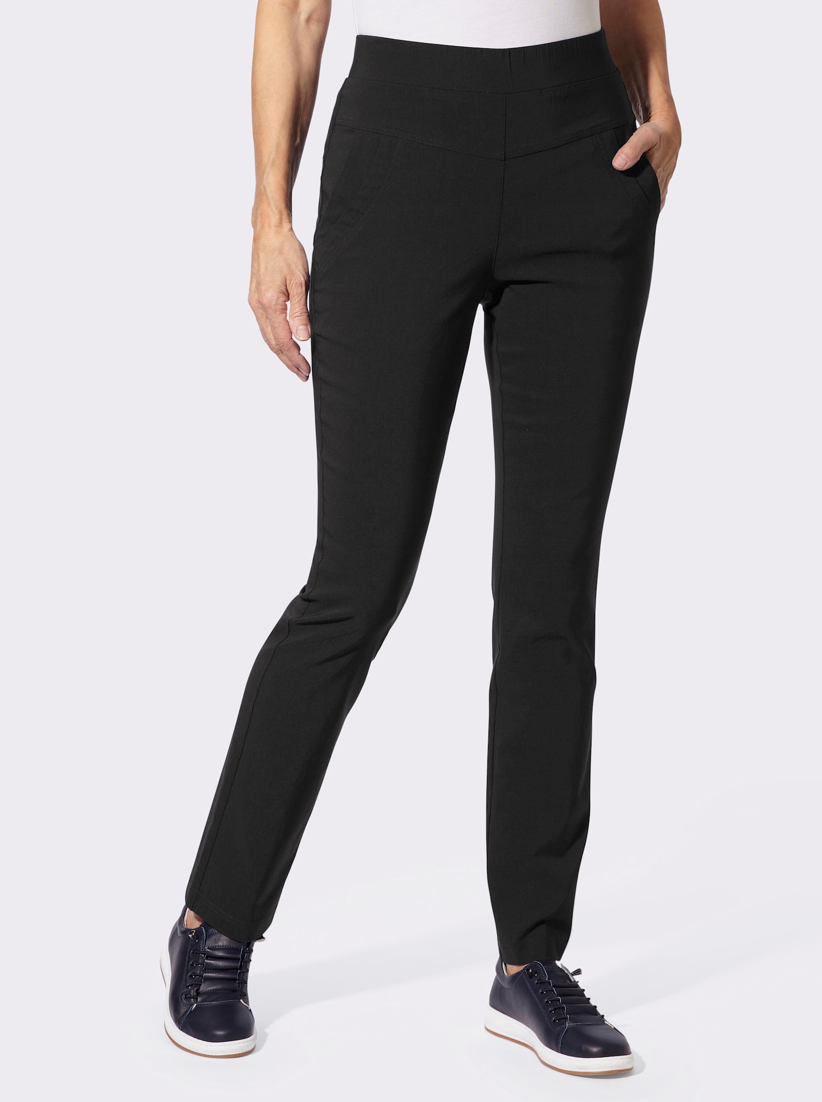 Schlupfhose in Bengalin-Qualität - schwarz