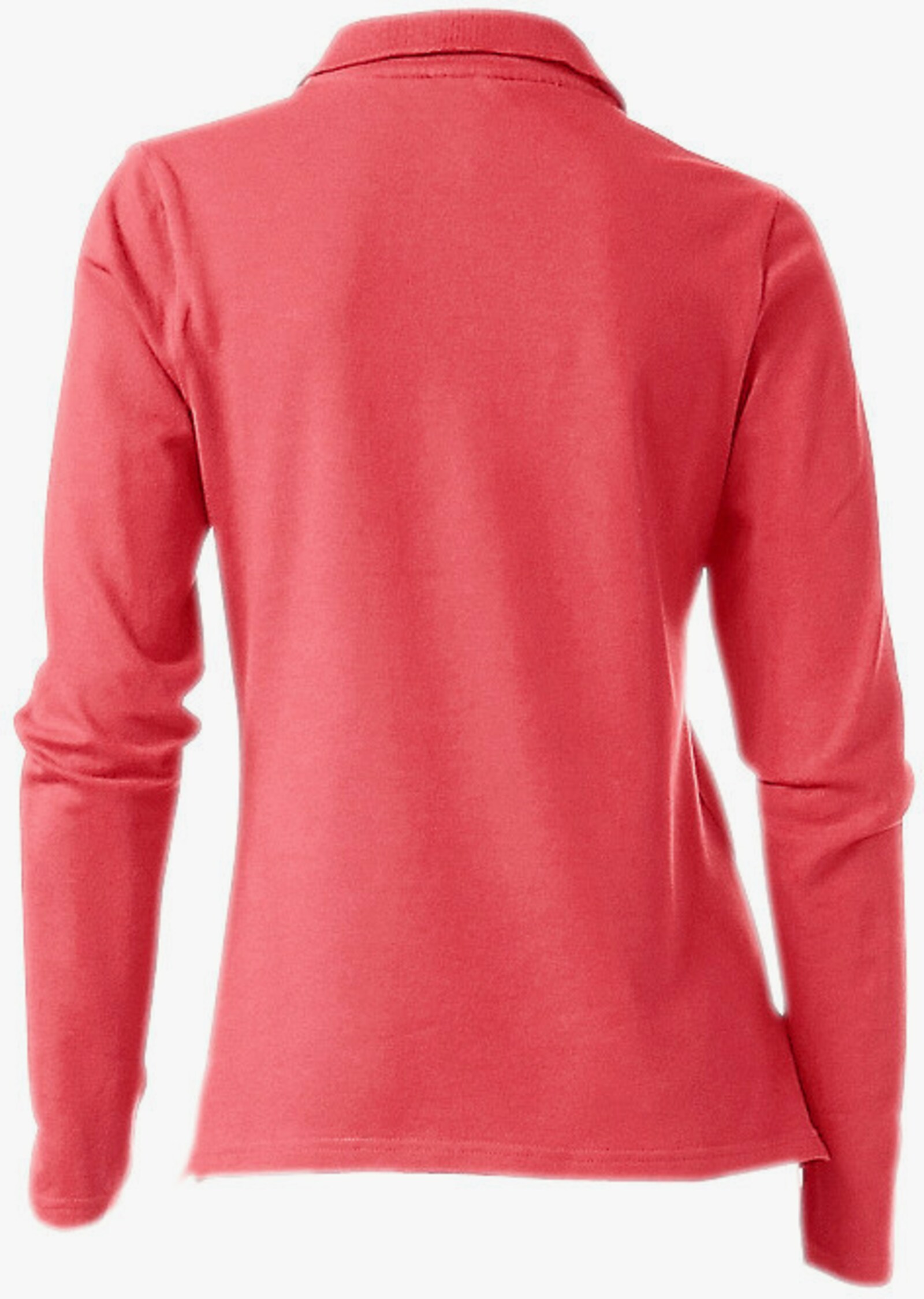 heine Langarm-Poloshirt in Pikee-Qualität - koralle