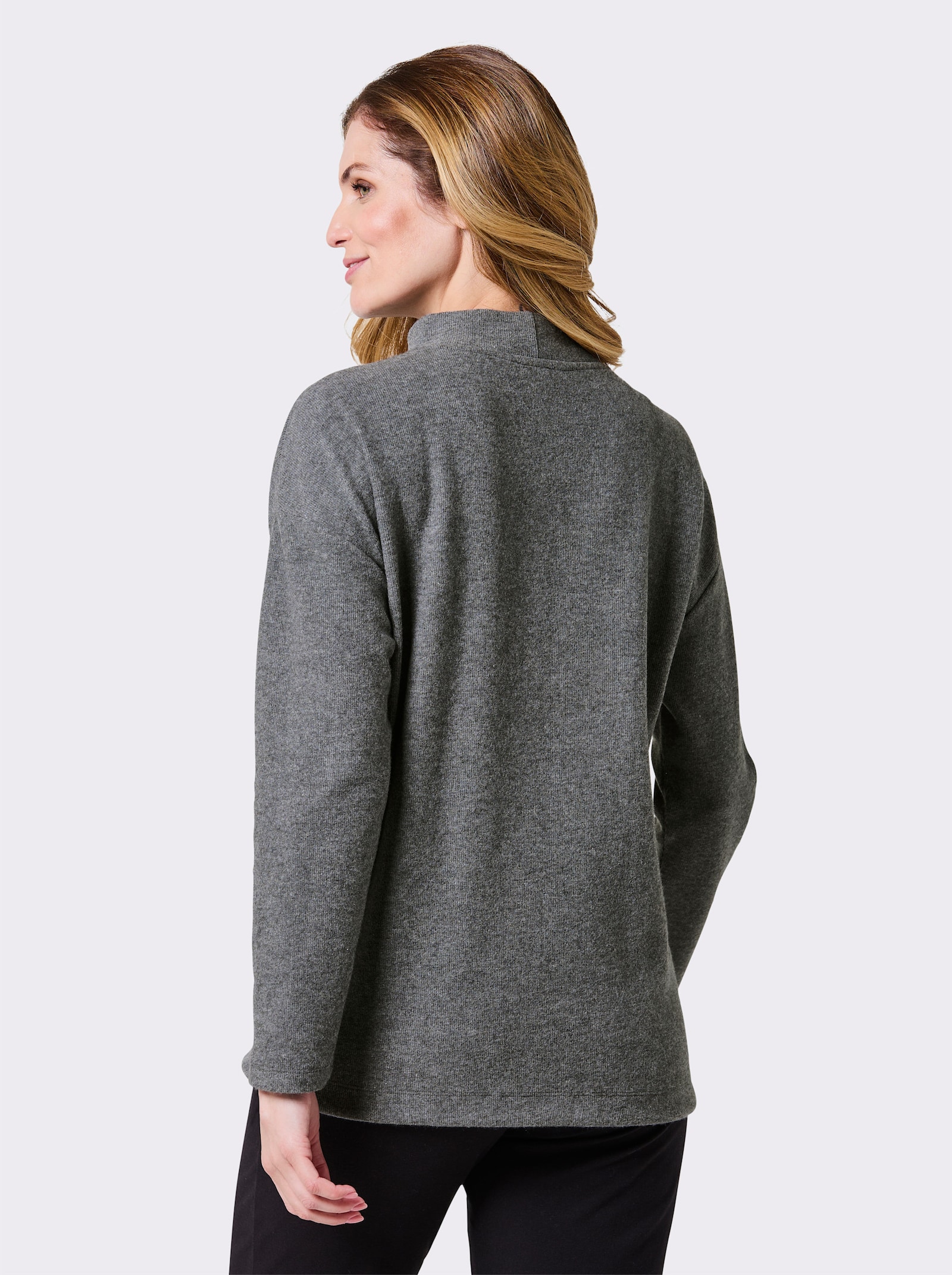 Catamaran Sports Freizeitshirt mit Tunnelzug am Saum - anthrazit-meliert