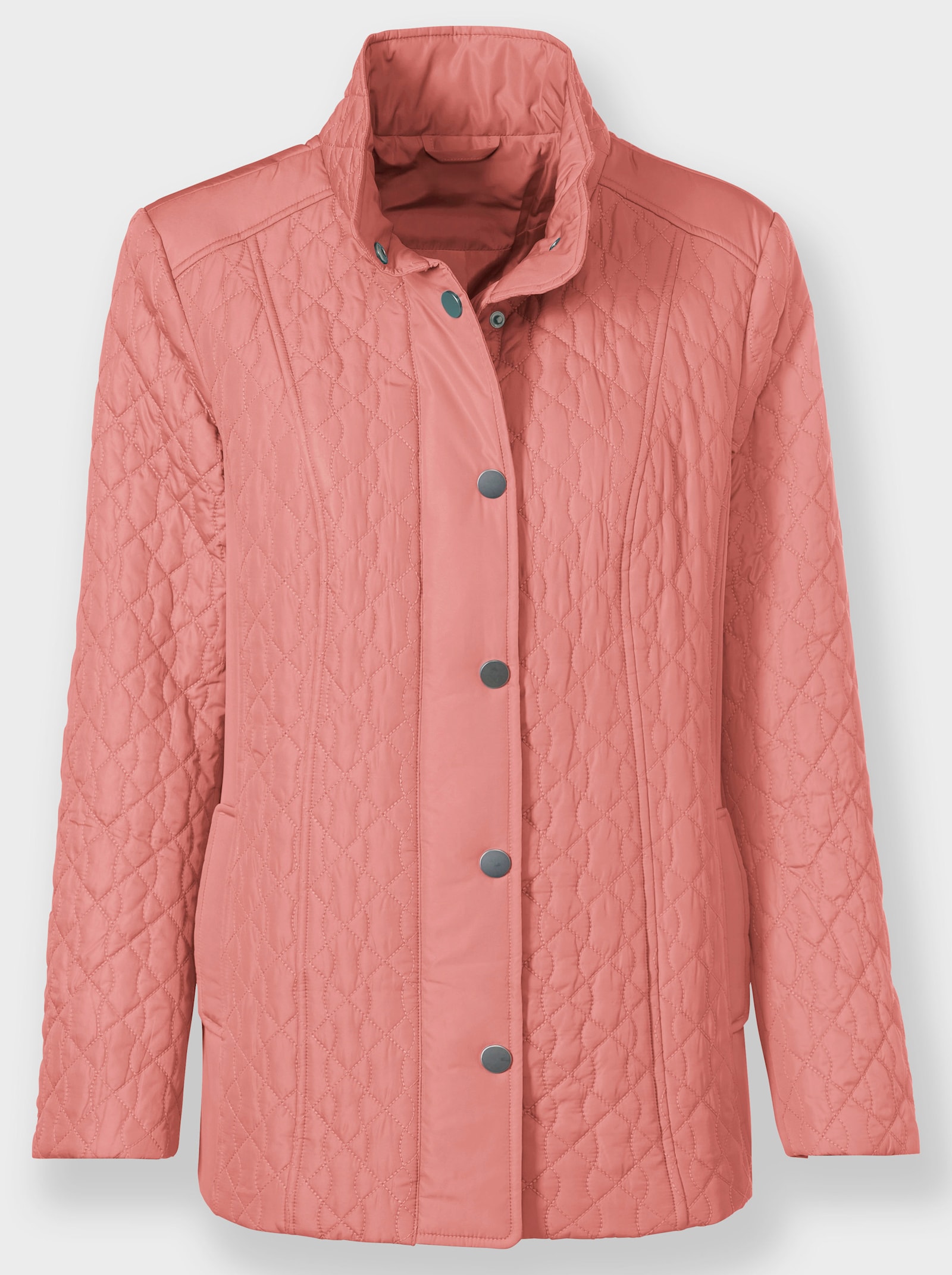 Steppjacke mit seitlichen Einsätzen - flamingo